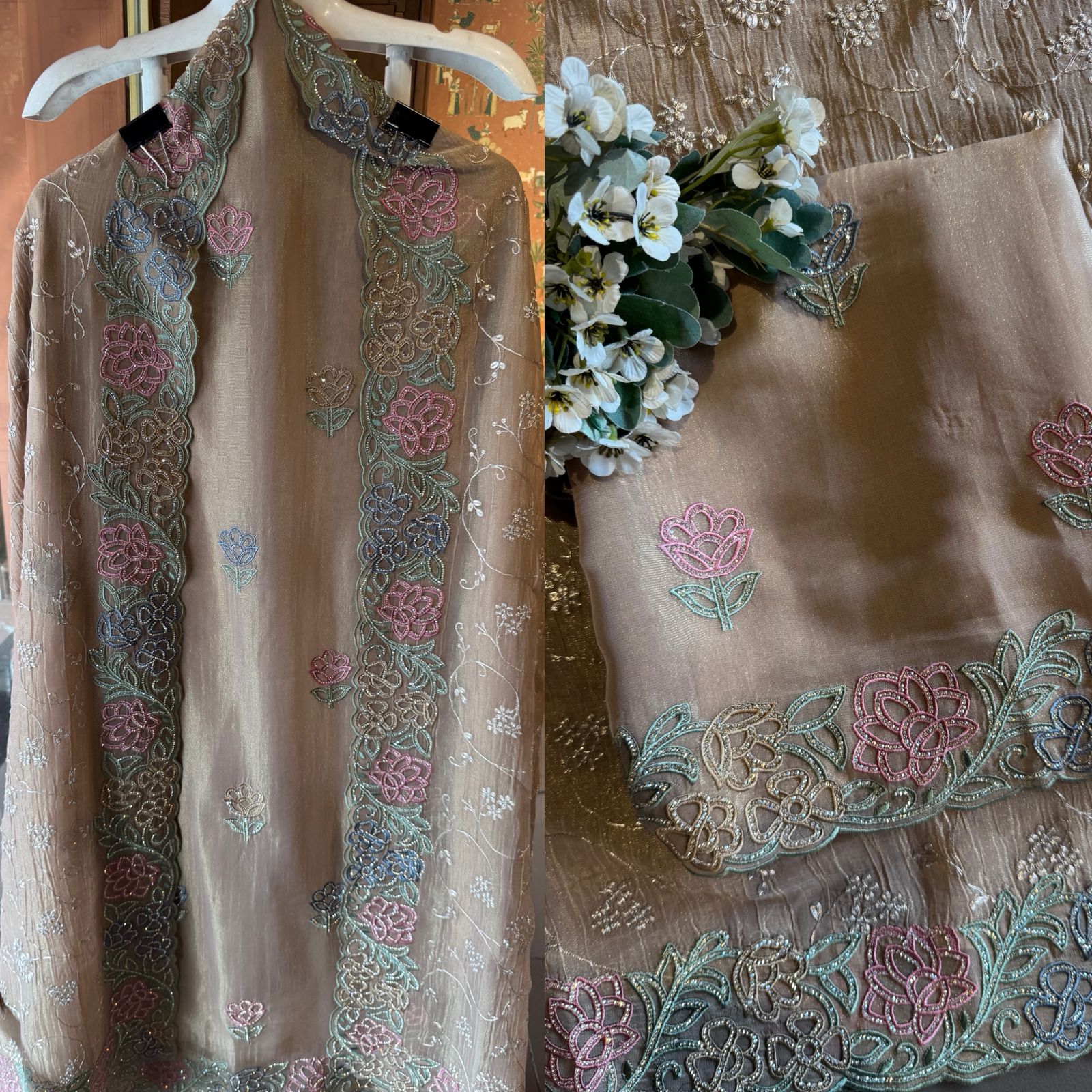 Crinkled Crushed tissue unstiched tissue