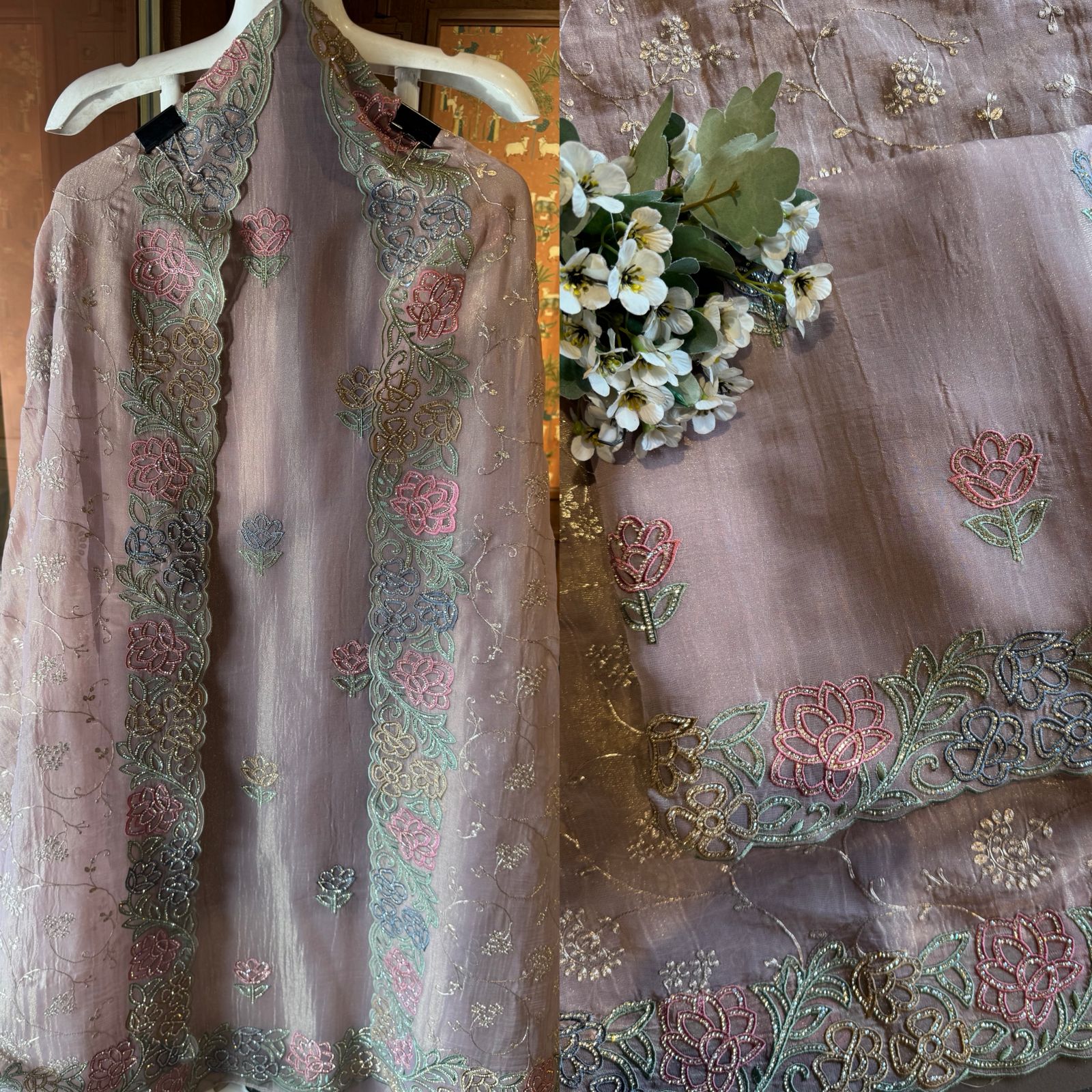 Crinkled Crushed tissue unstiched tissue