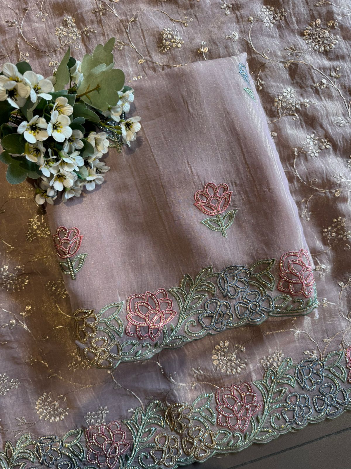 Crinkled Crushed tissue unstiched tissue