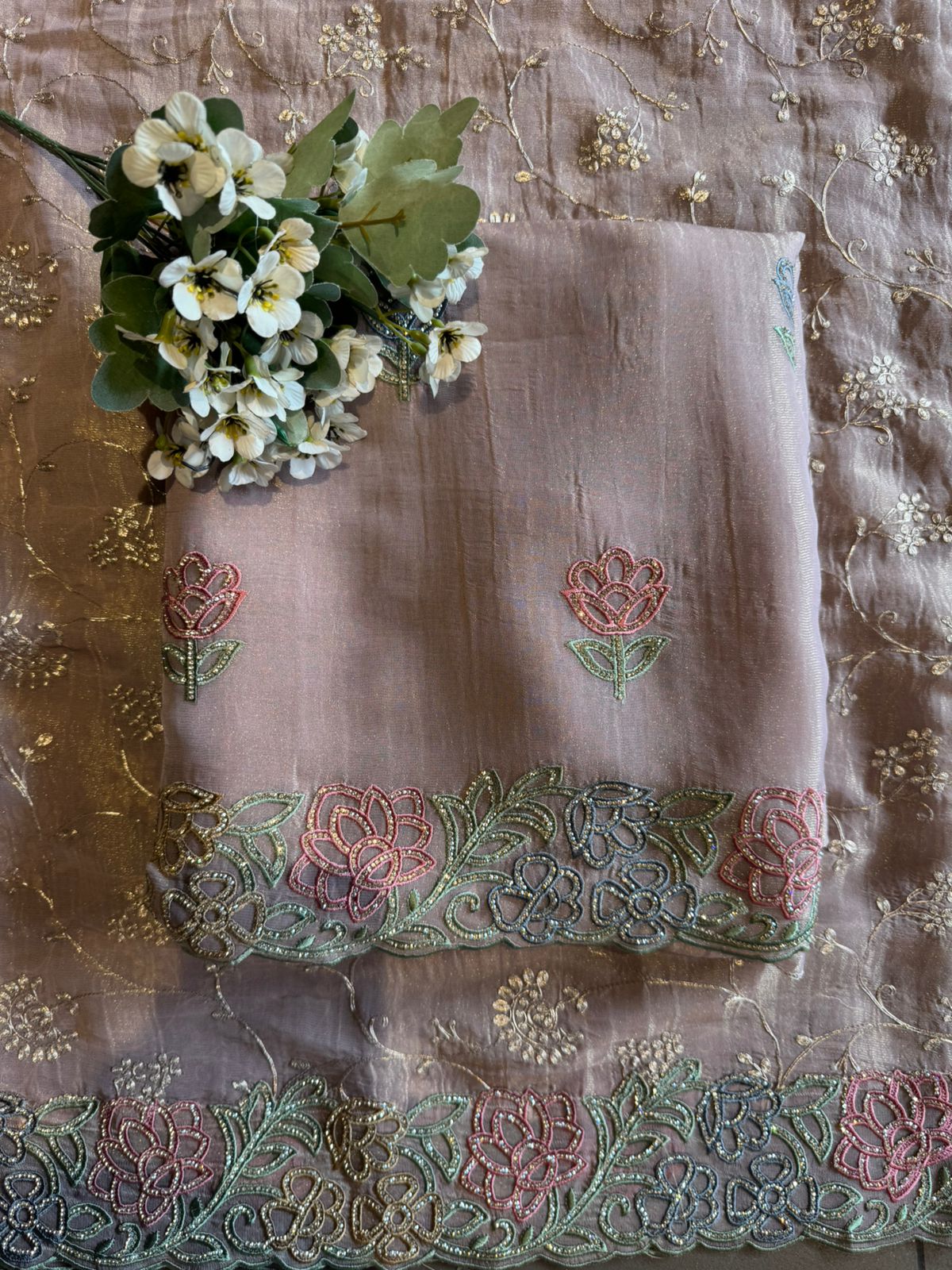 Crinkled Crushed tissue unstiched tissue