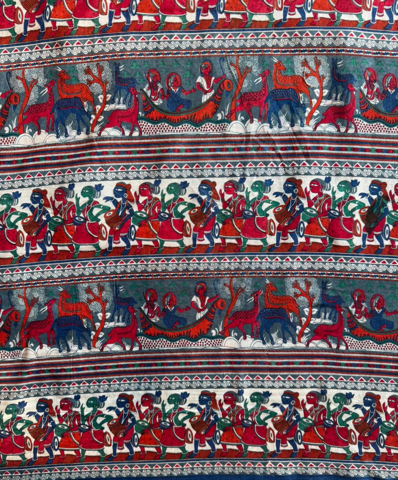 Royal Indigo Maheshwari Silk Ensemble