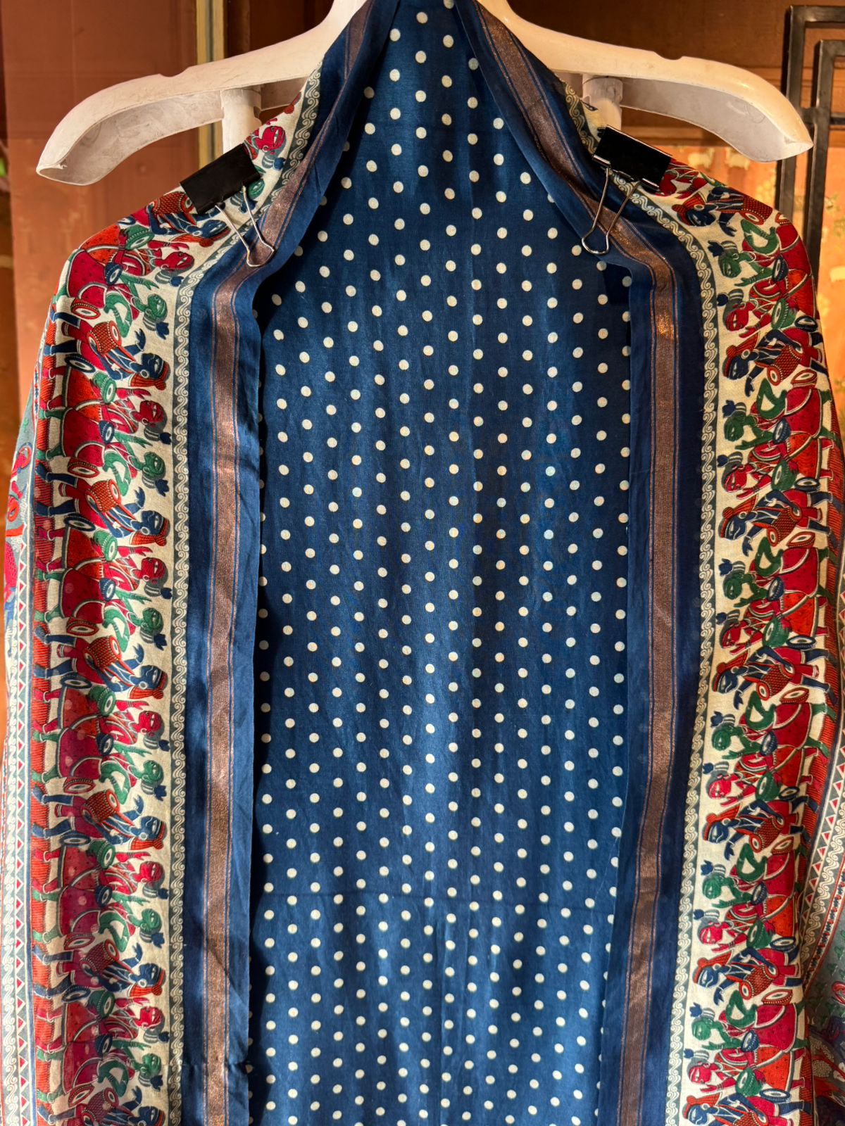 Royal Indigo Maheshwari Silk Ensemble