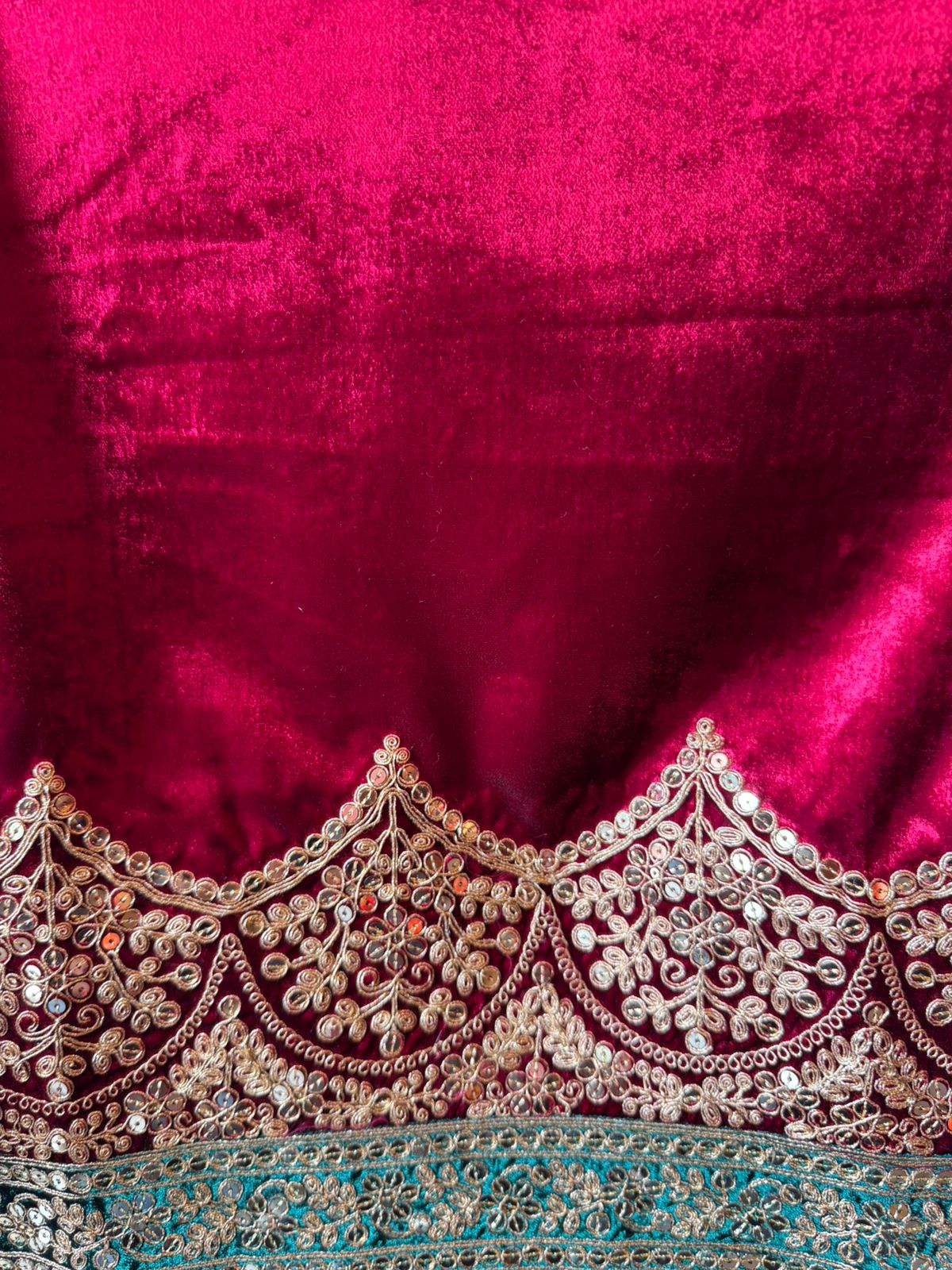 Plain silk velvet Unstitched suit