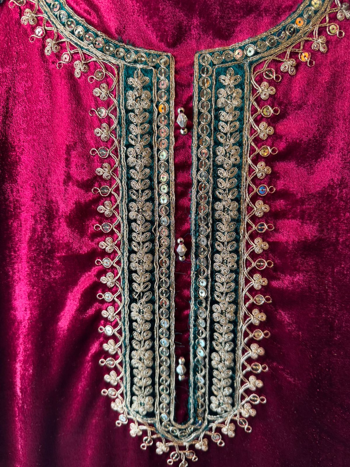 Plain silk velvet Unstitched suit