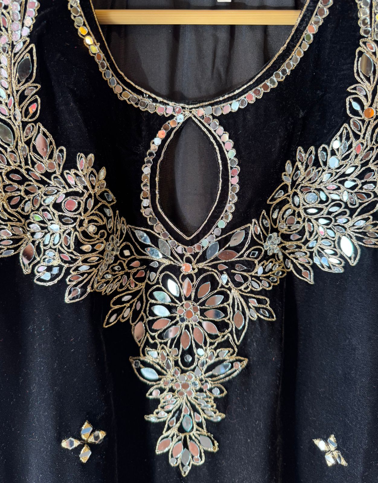 Plain velvet long dress