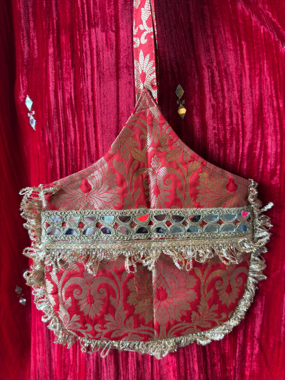 Crushed velvet long Kurta