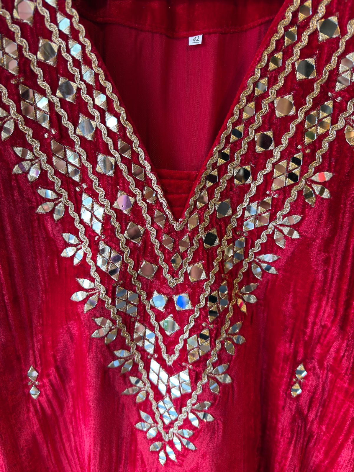 Crushed velvet long Kurta