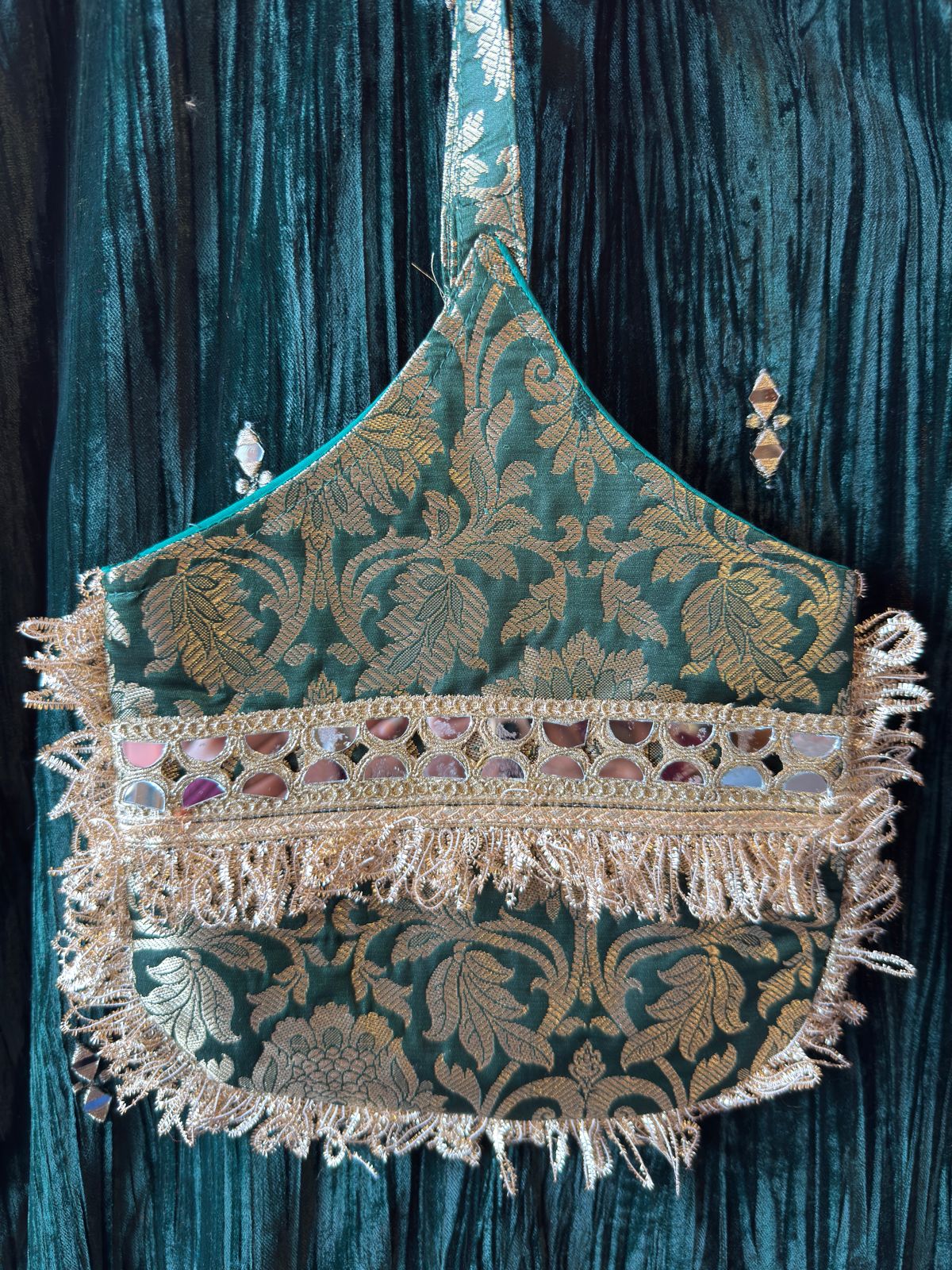 Crushed velvet long Kurta