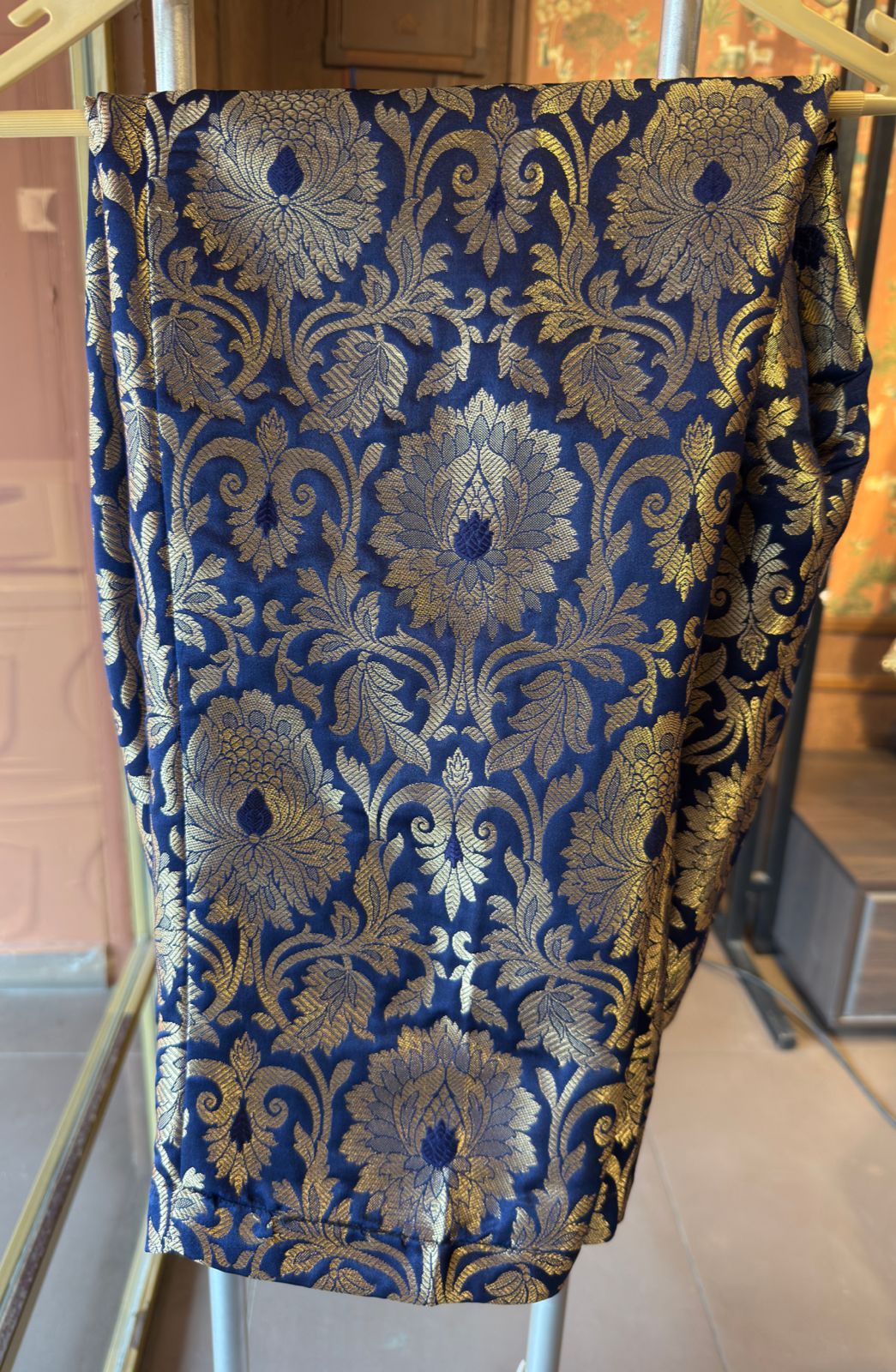 Crushed velvet long Kurta