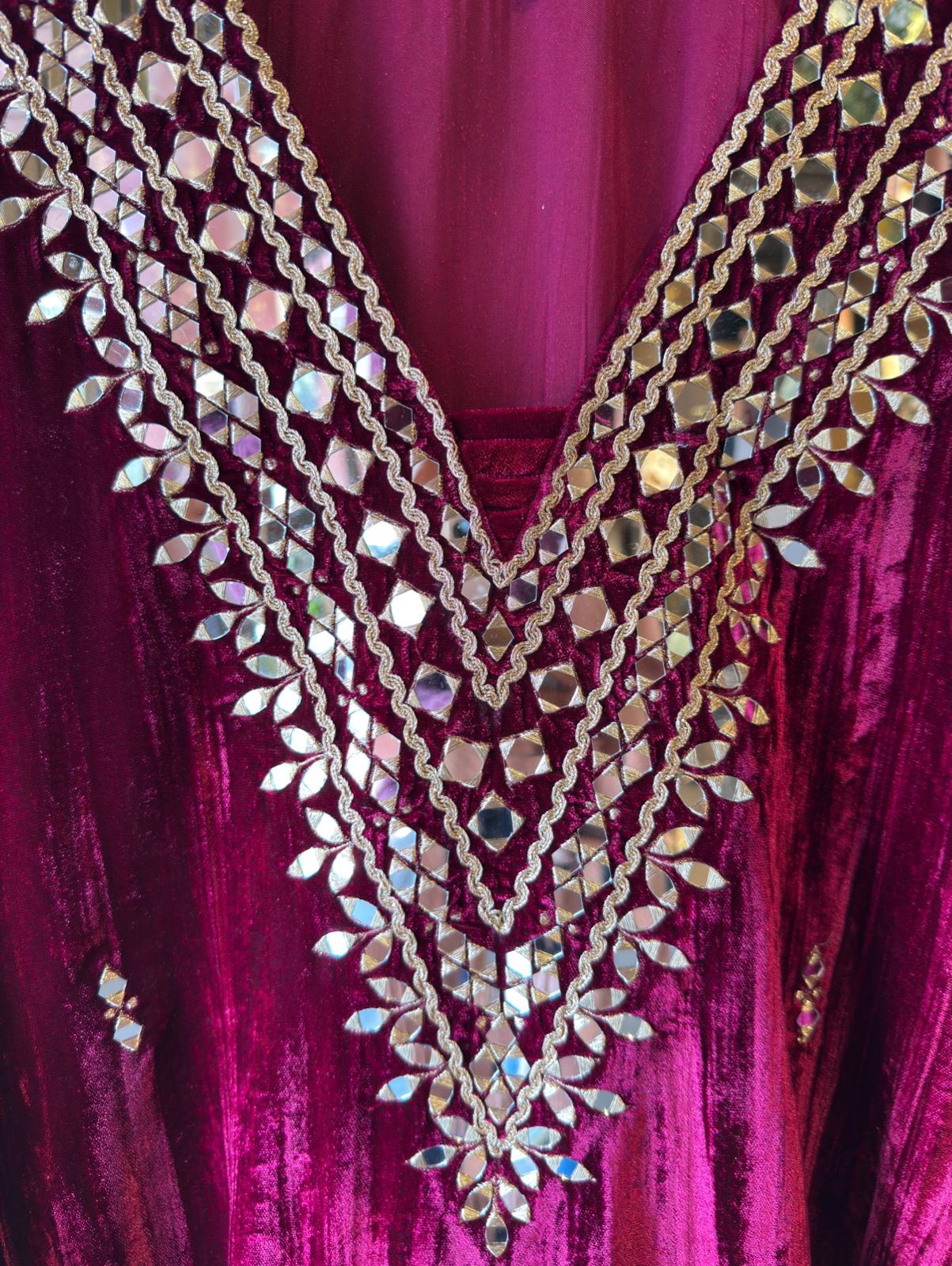 Crushed velvet long Kurta