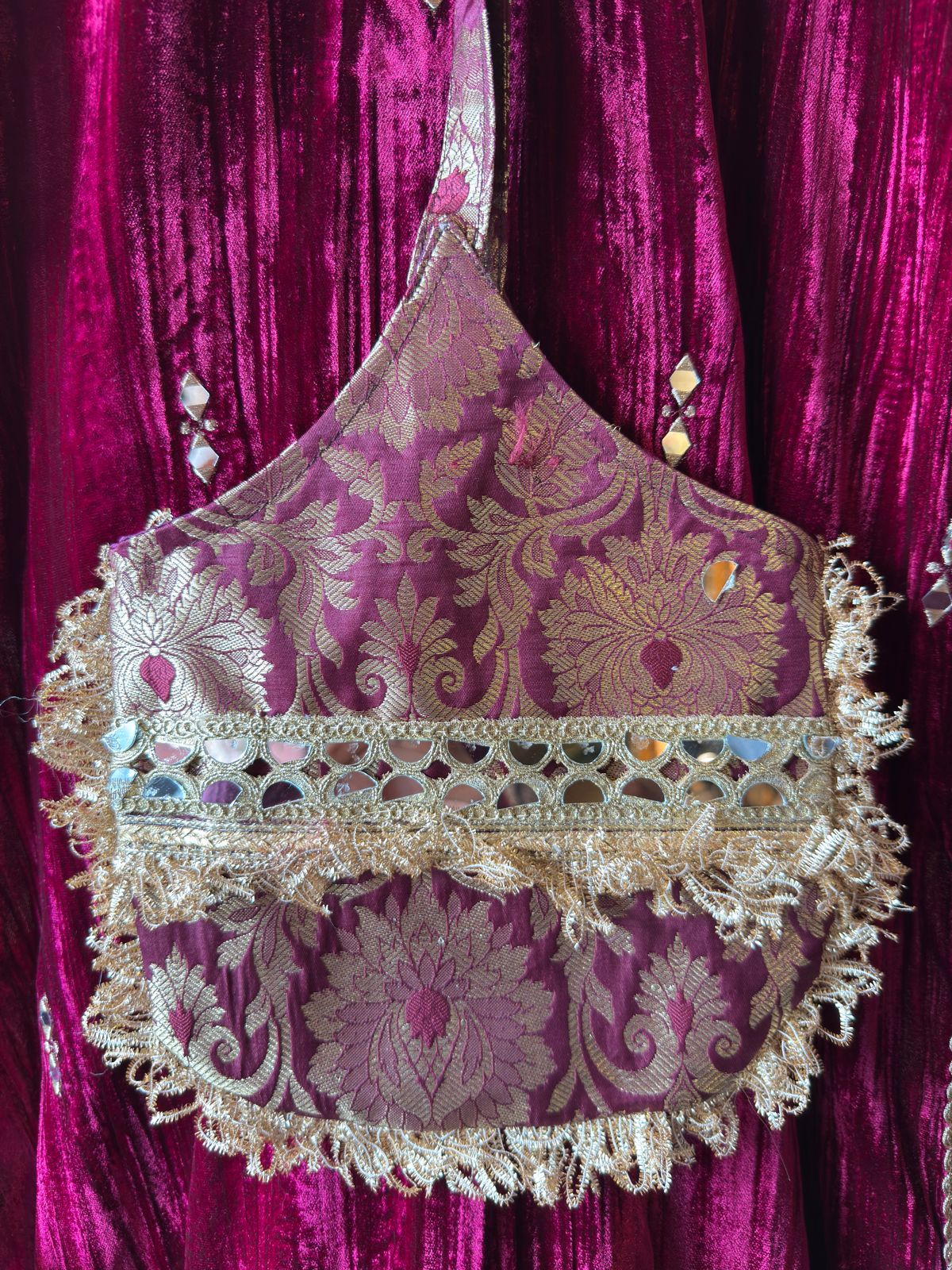 Crushed velvet long Kurta