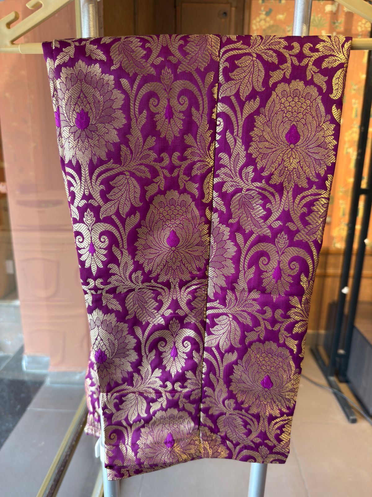 Crushed velvet long Kurta
