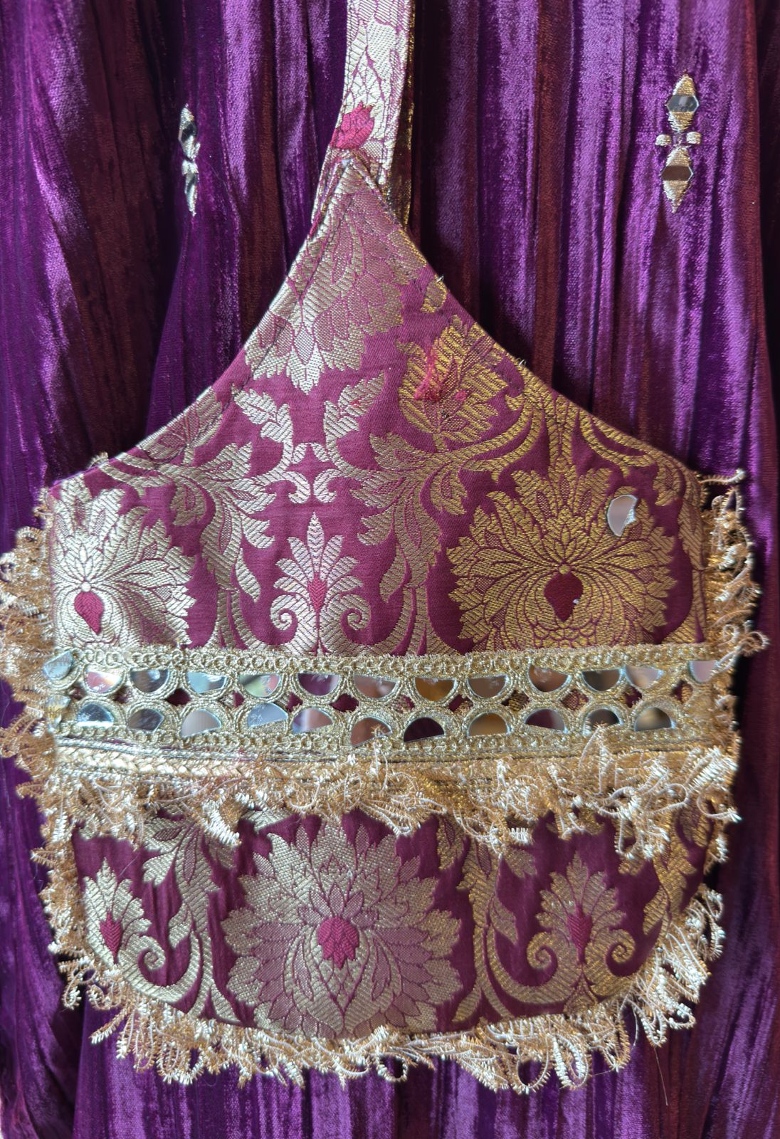 Crushed velvet long Kurta