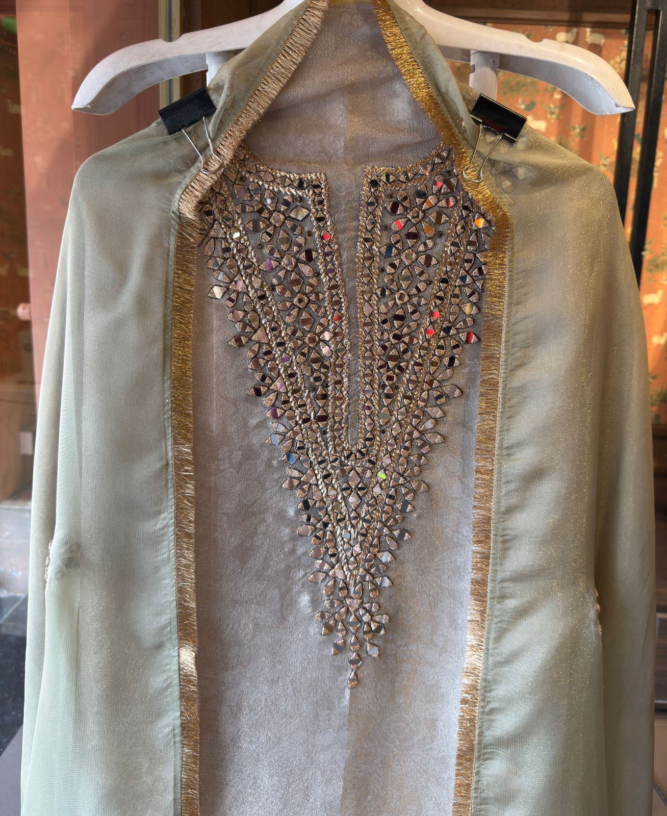 Elegant Tissue Jacquard Unstitched Suit