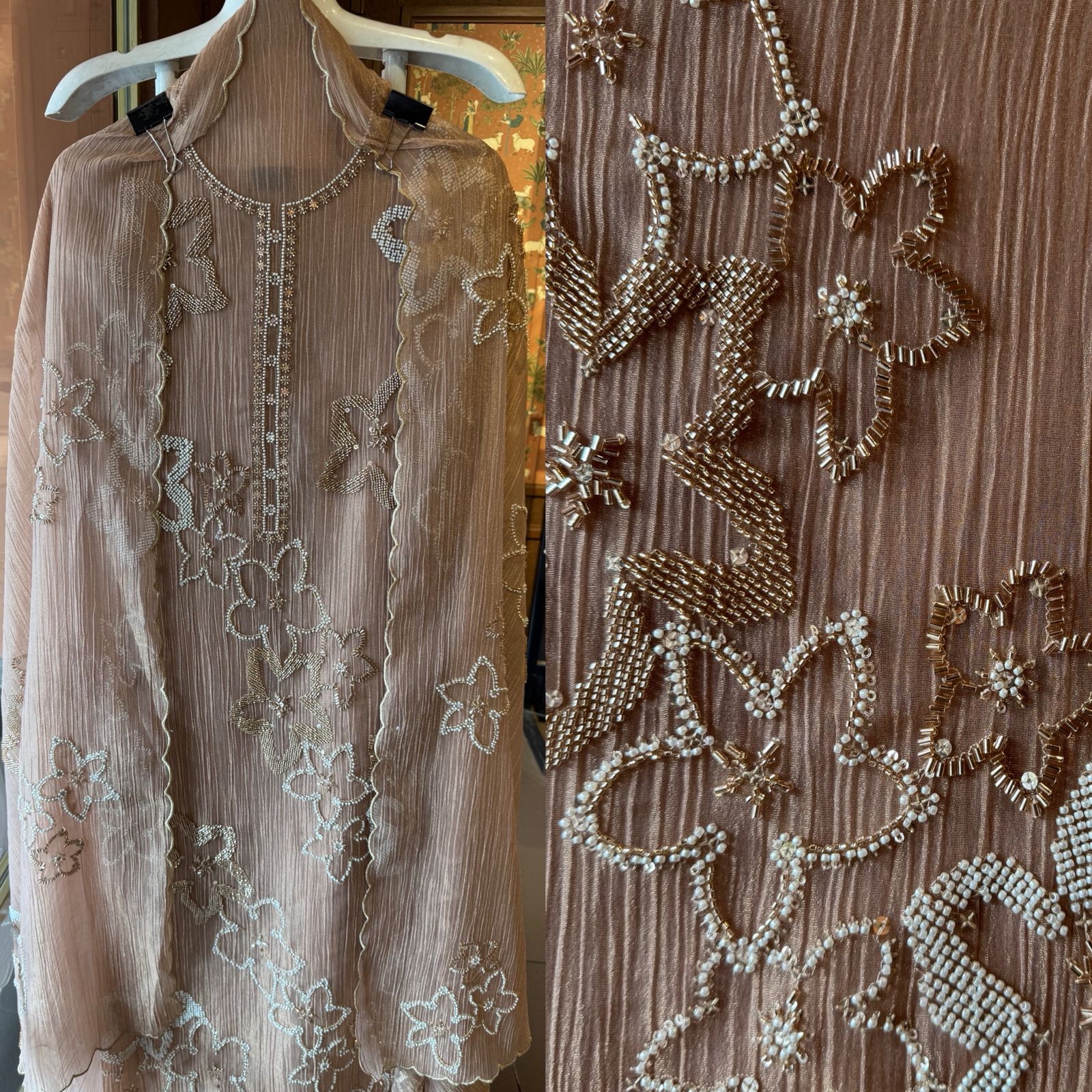 Luxury Crushed Tissue Unstitched Suit