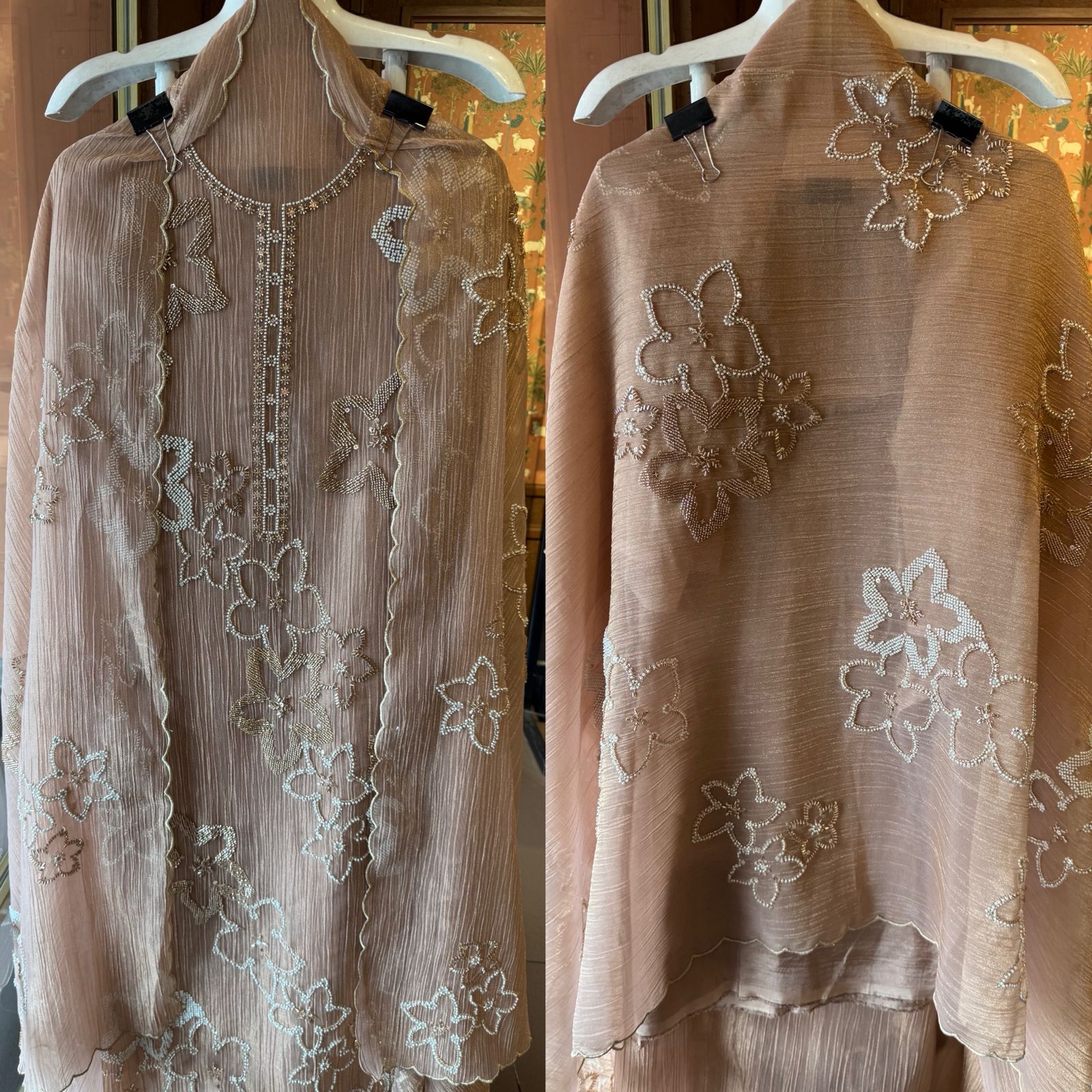 Luxury Crushed Tissue Unstitched Suit