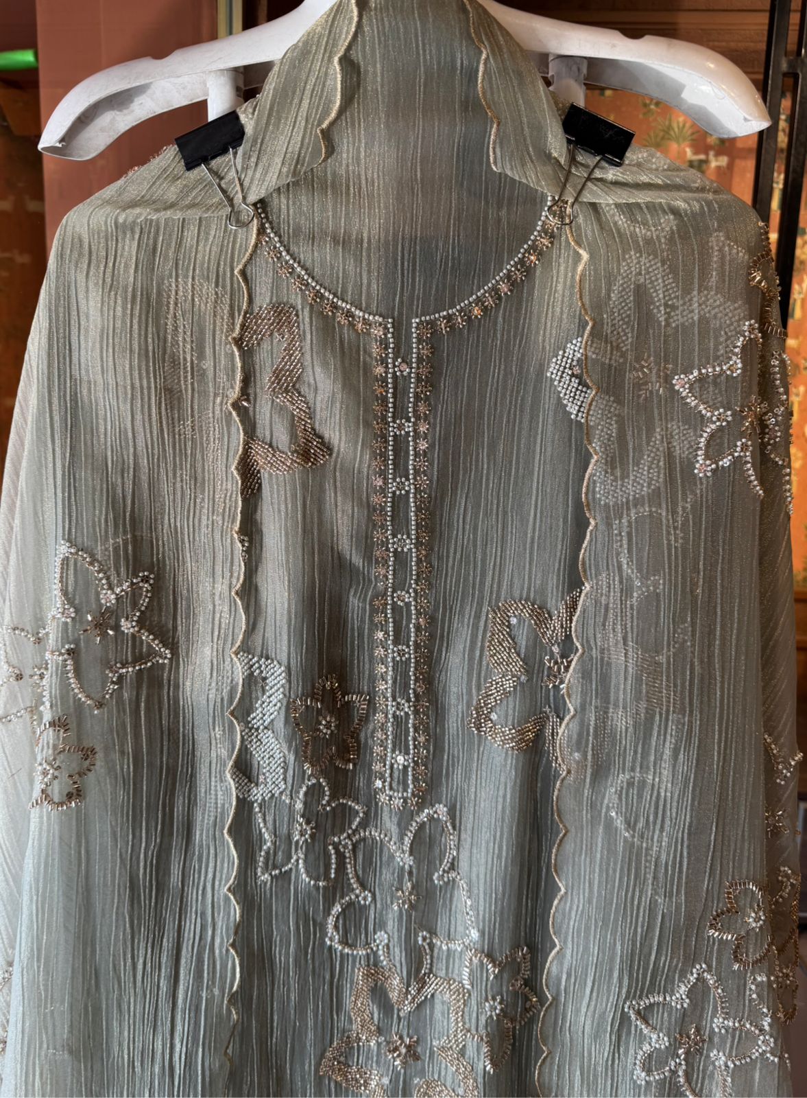 Luxury Crushed Tissue Unstitched Suit