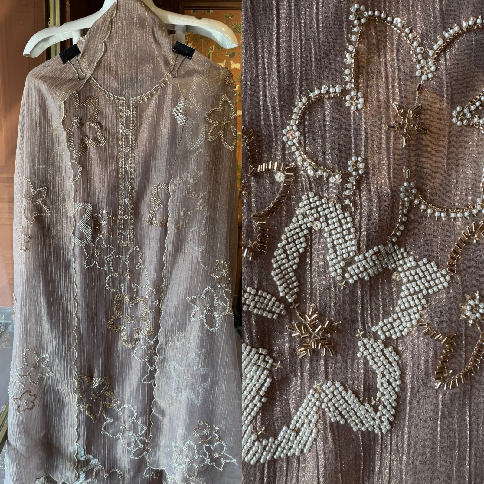 Luxury Crushed Tissue Unstitched Suit