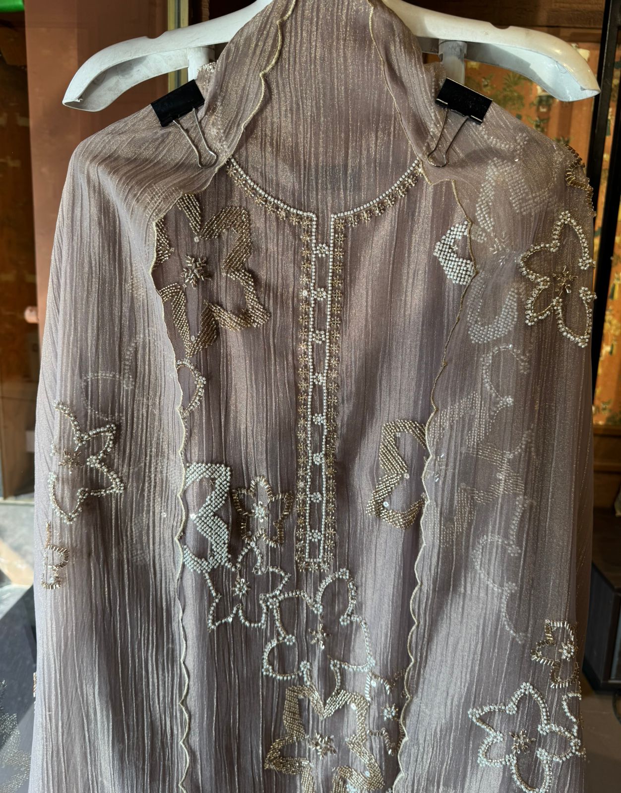 Luxury Crushed Tissue Unstitched Suit