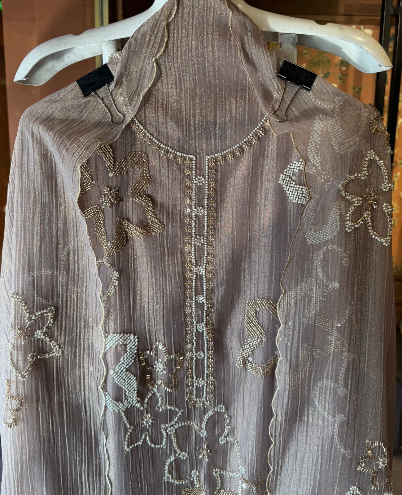 Luxury Crushed Tissue Unstitched Suit