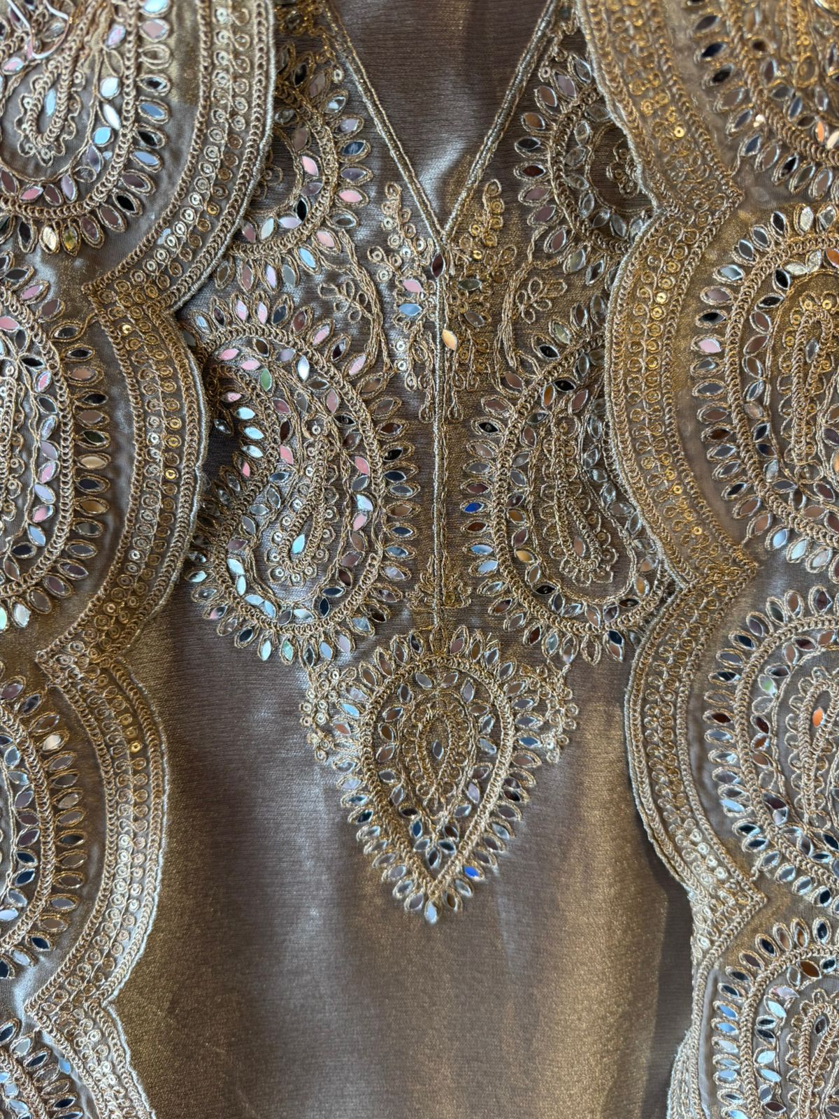 Luxury Crushed Tissue Unstitched Suit