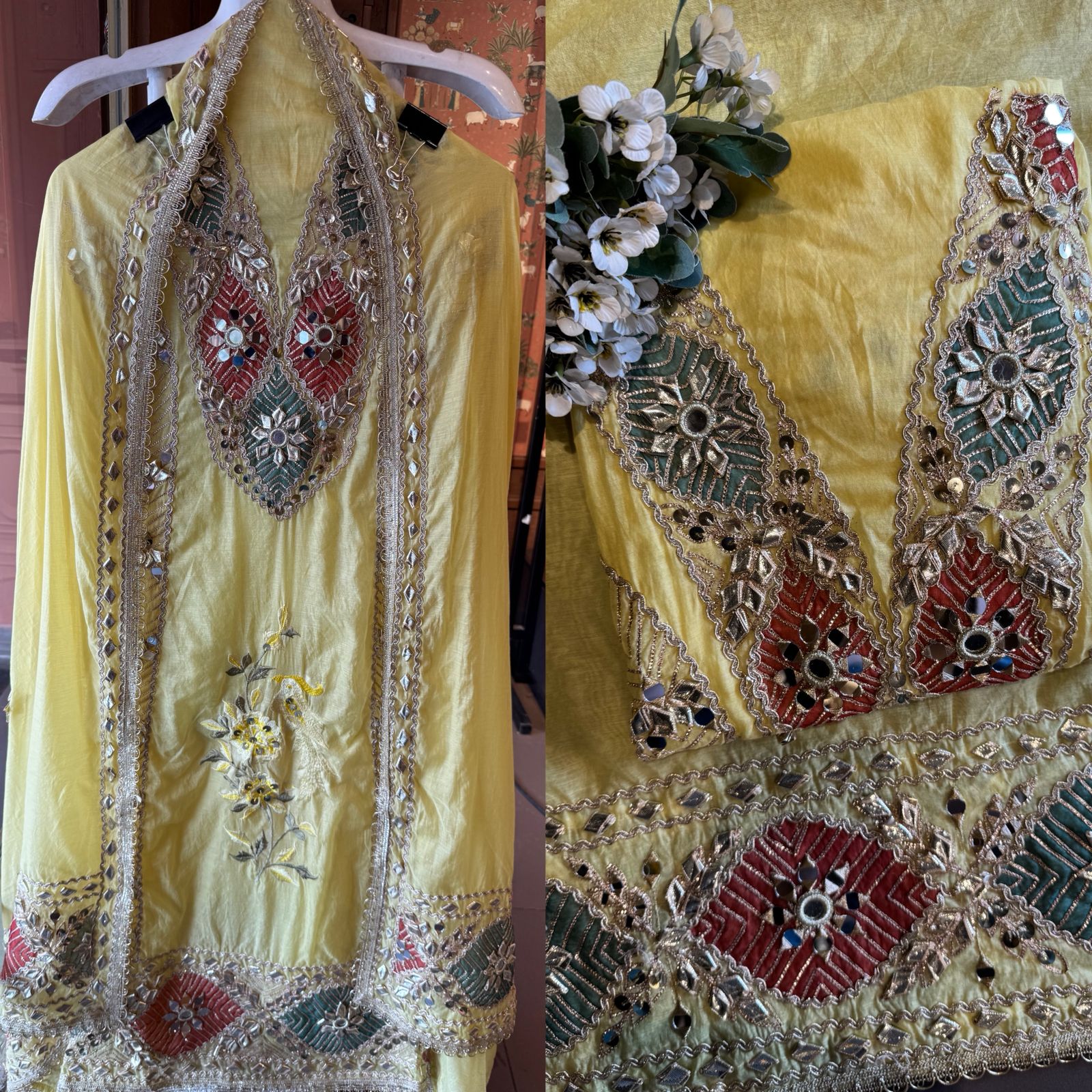 Royal Shisha Gotta Work Unstitched Mul Suit