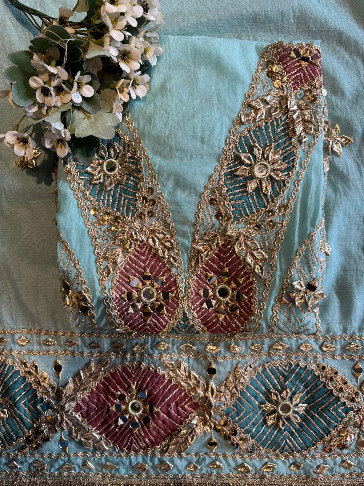 Royal Shisha Gotta Work Unstitched Mul Suit