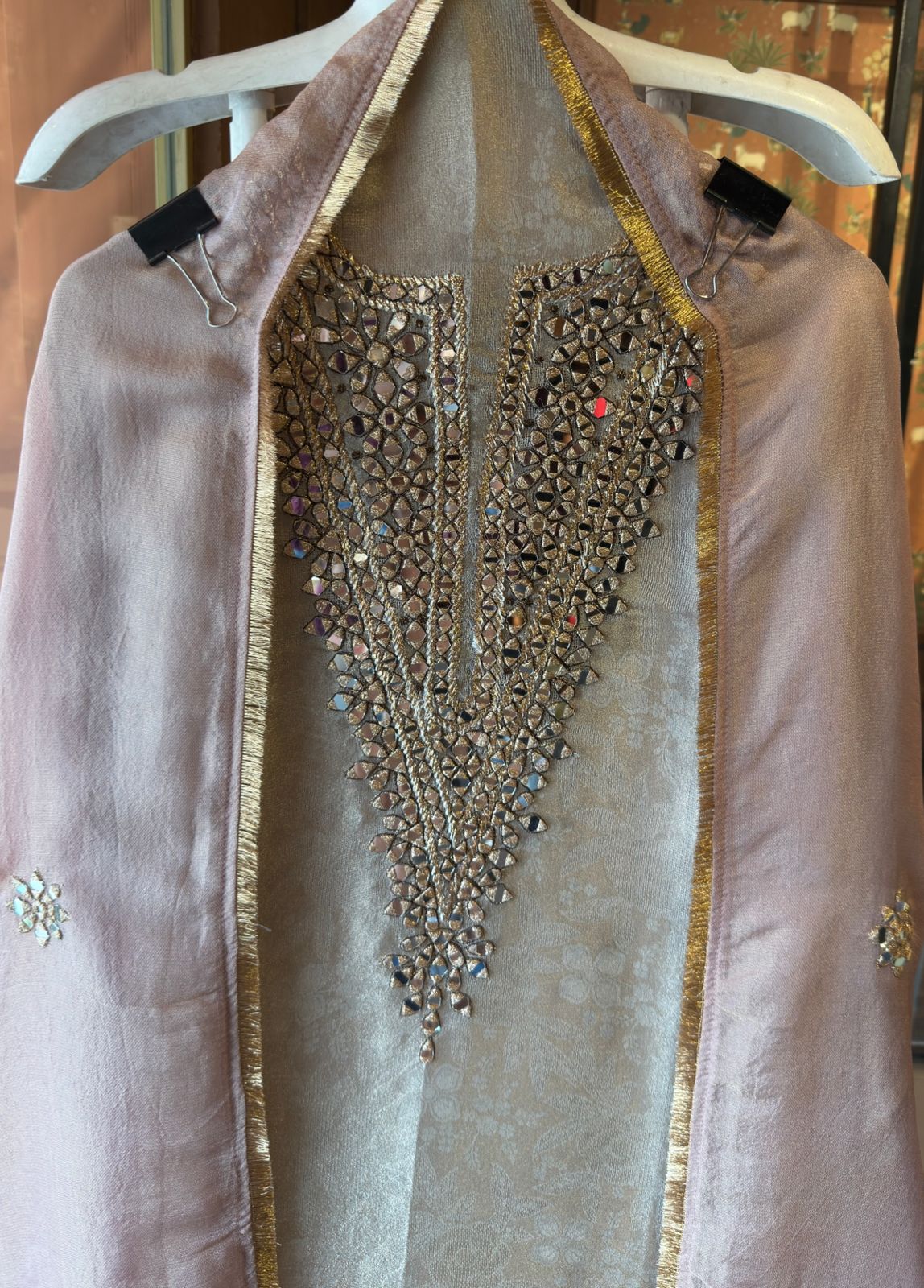 Elegant Tissue Jacquard Unstitched Suit