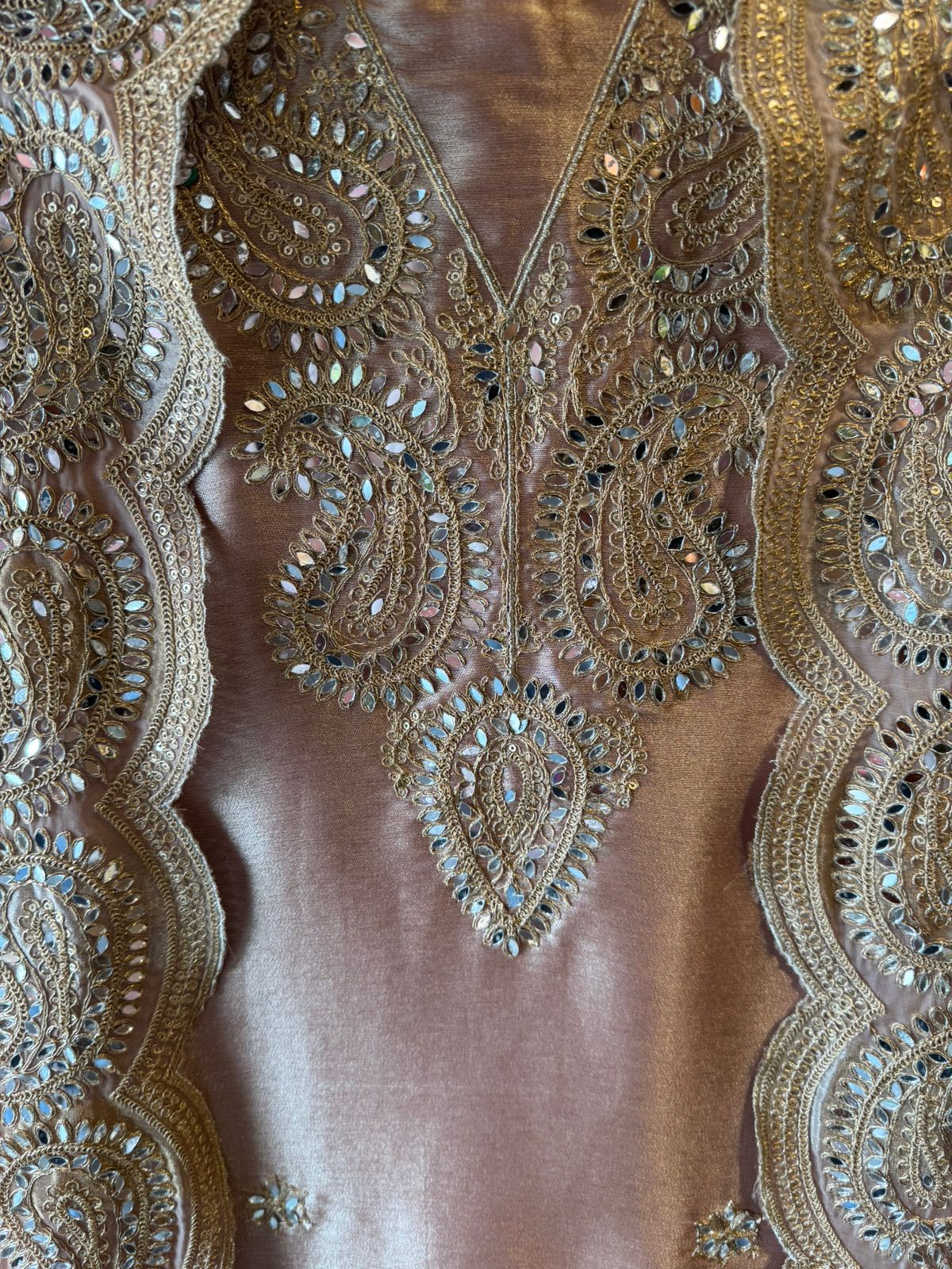 Luxury Crushed Tissue Unstitched Suit