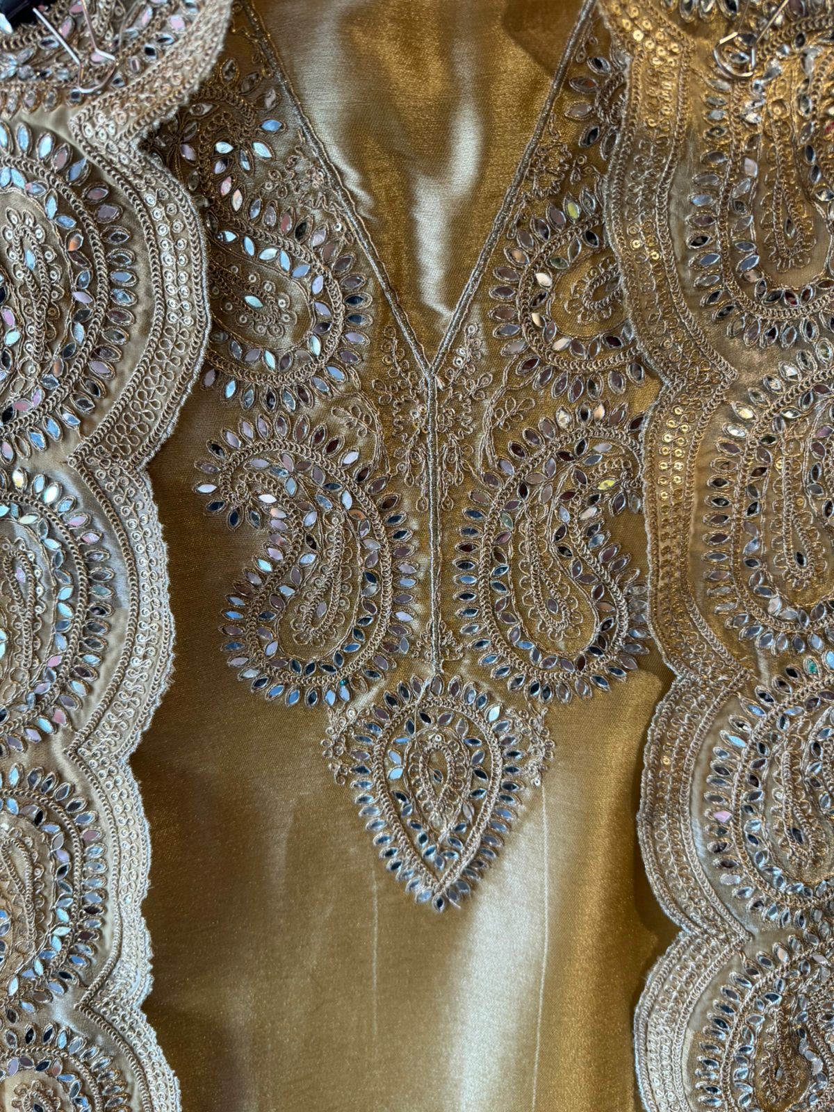 Luxury Crushed Tissue Unstitched Suit