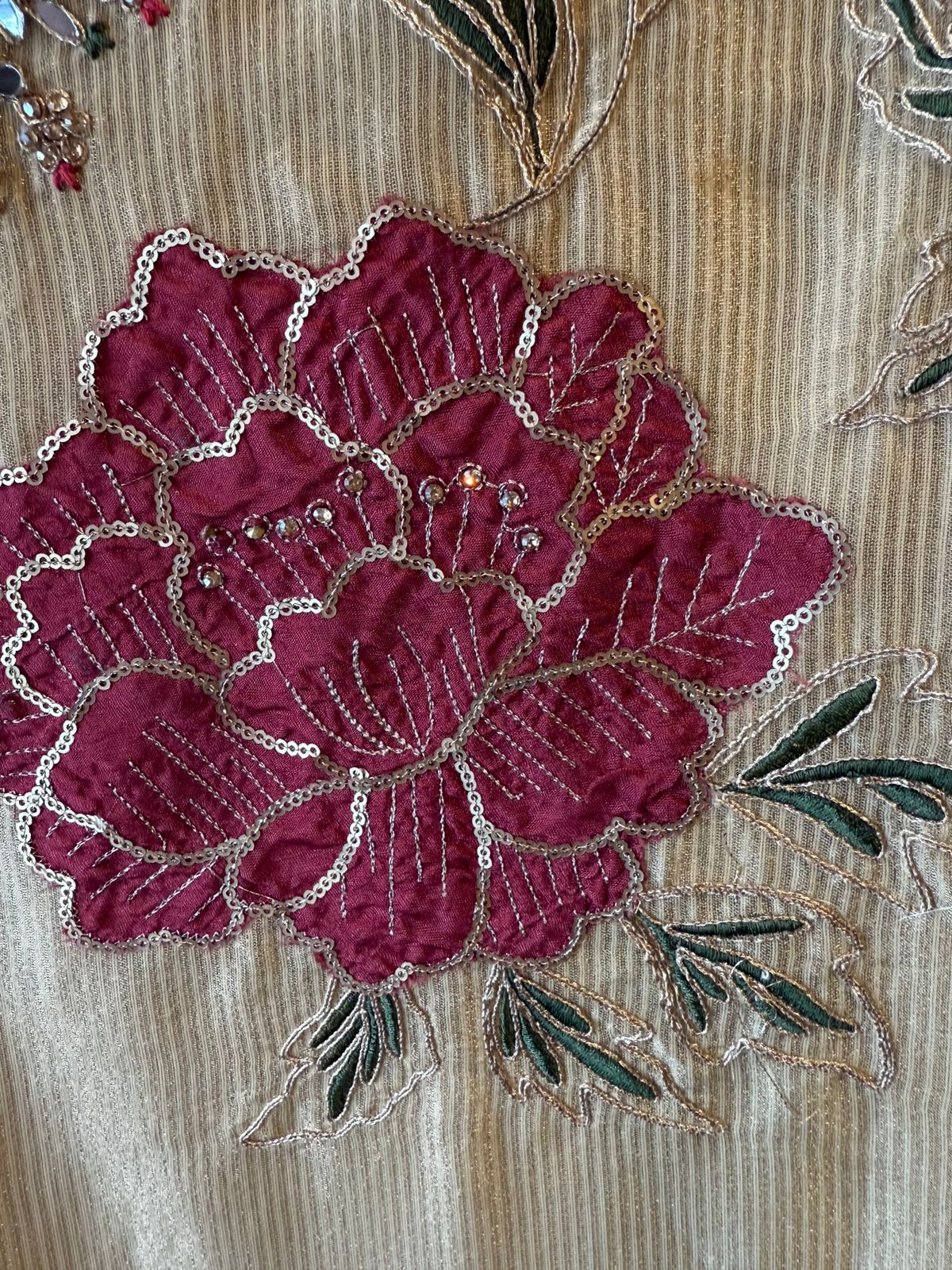 Striped organza fabric Suit