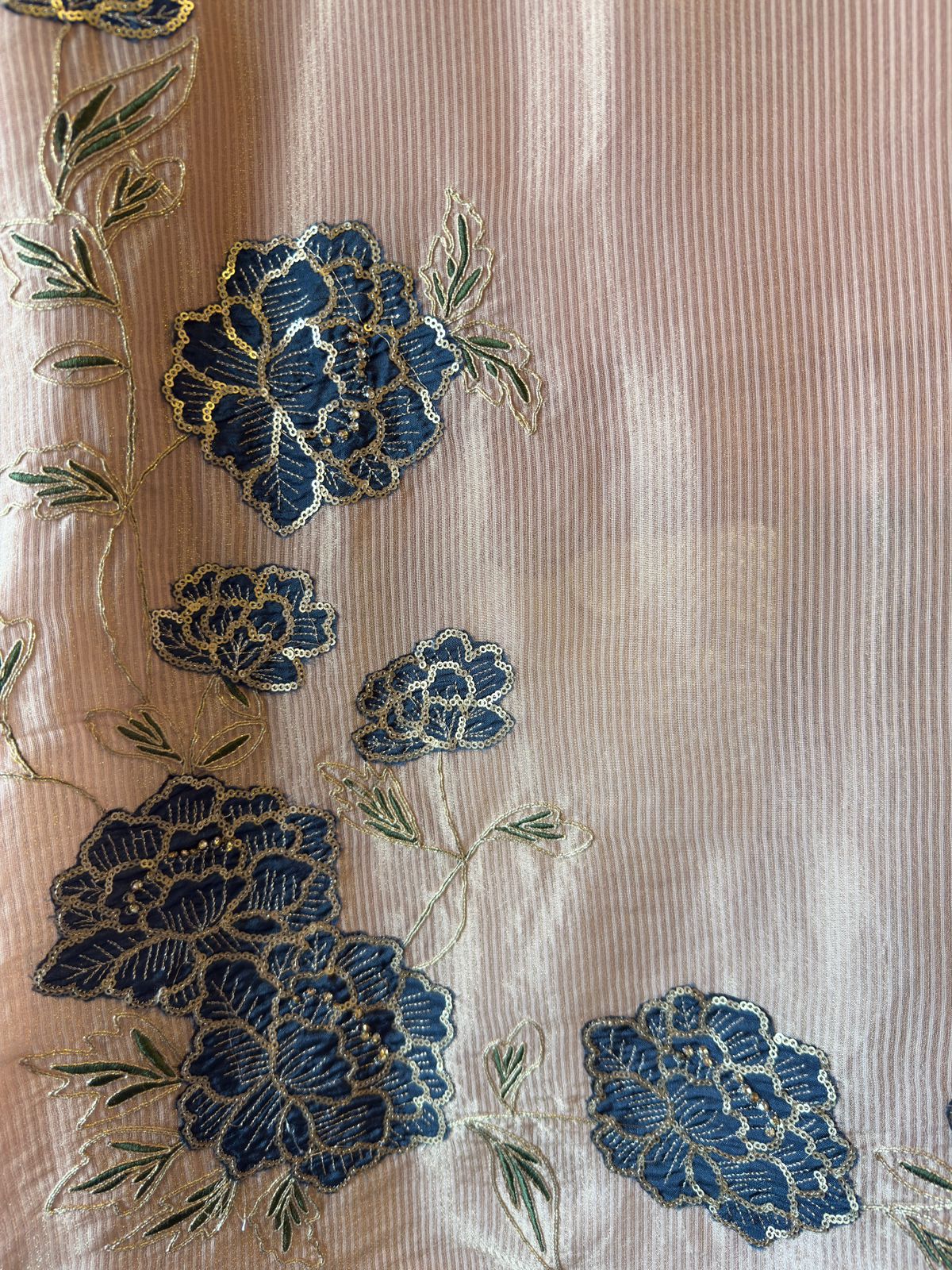 Striped organza fabric Suit