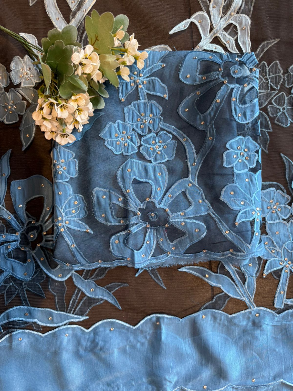 Ombré shaded Organza unstitched Shirt