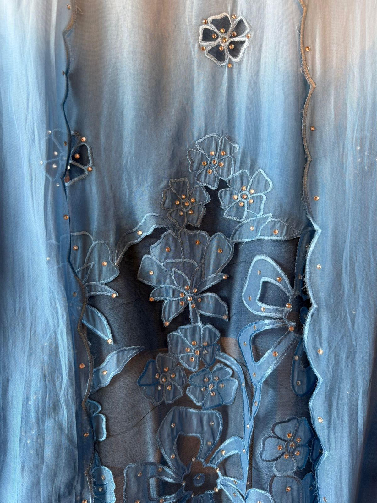 Ombré shaded Organza unstitched Shirt