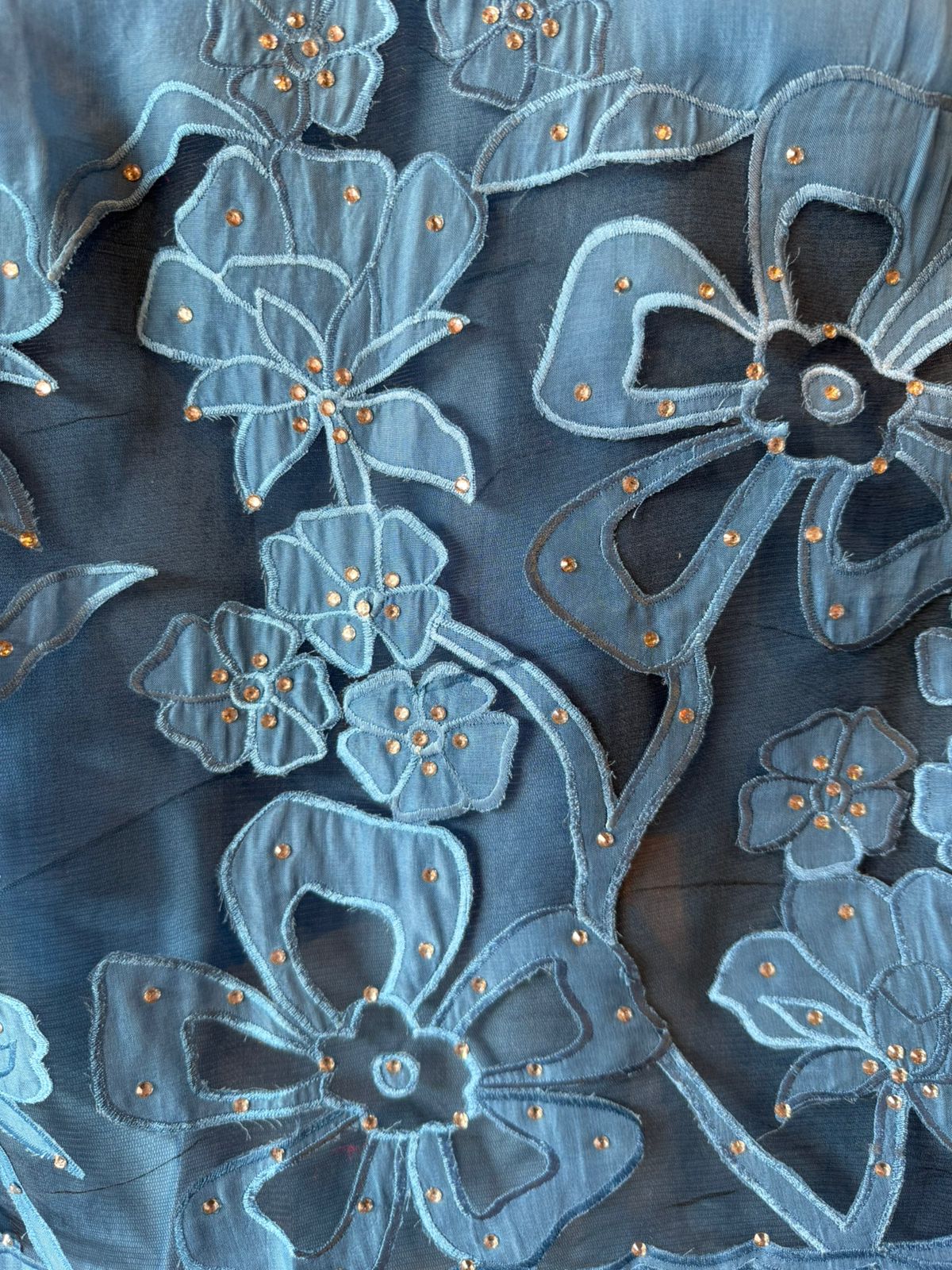 Ombré shaded Organza unstitched Shirt