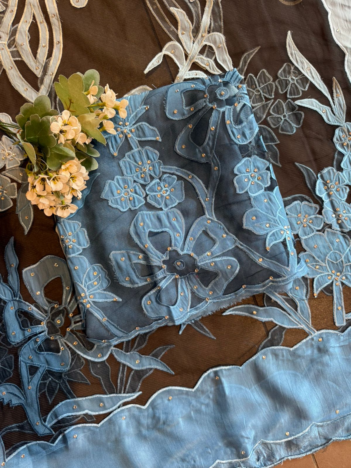 Ombré shaded Organza unstitched Shirt