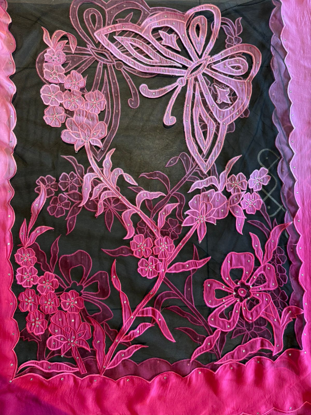 Ombré shaded Organza unstitched Shirt