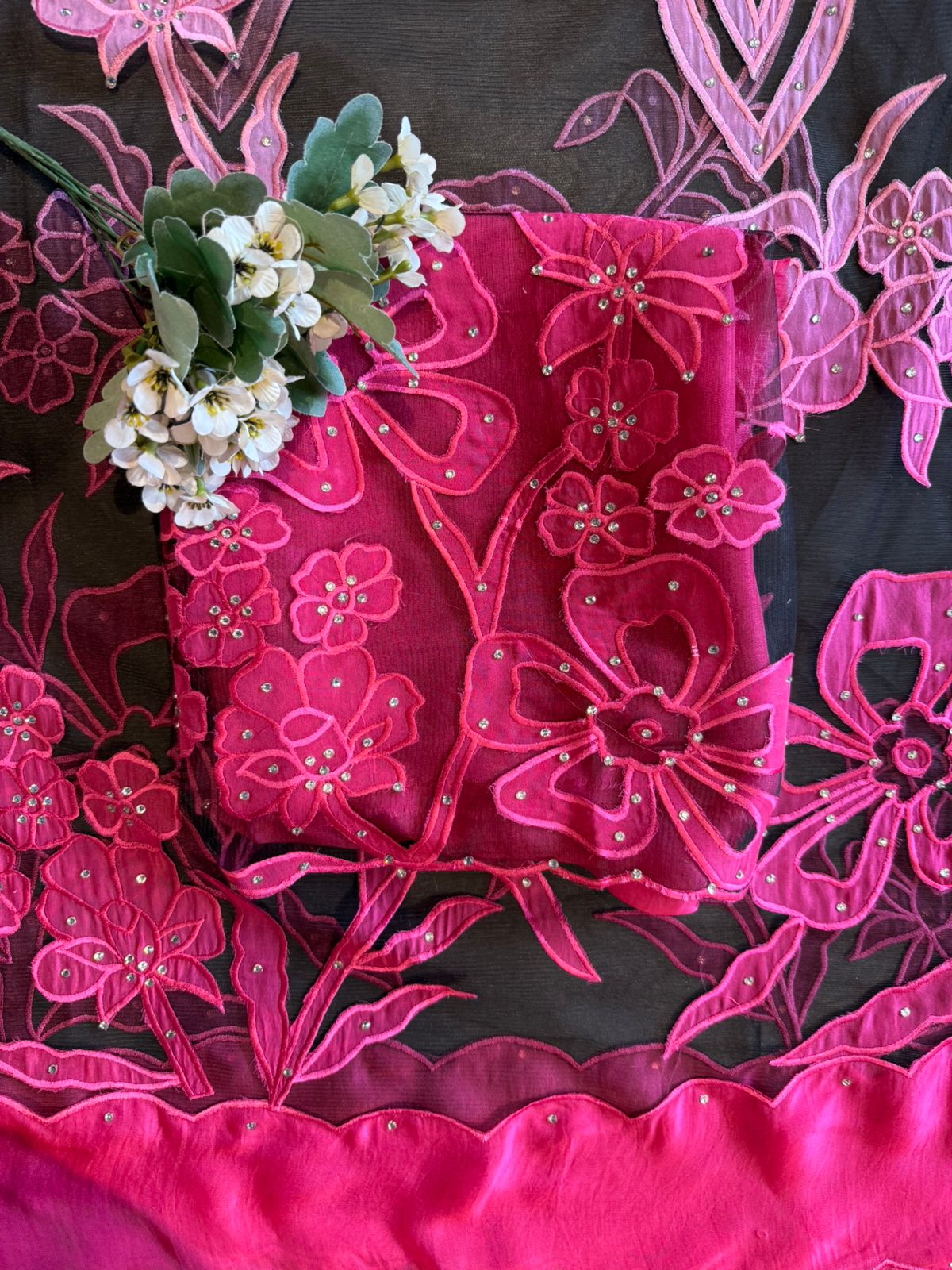 Ombré shaded Organza unstitched Shirt