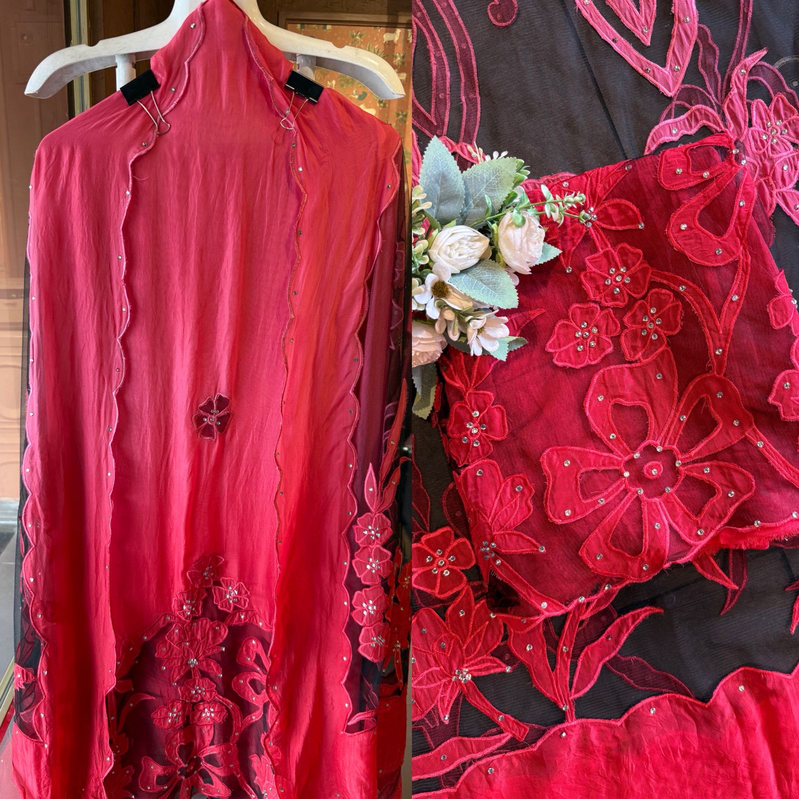 Ombré shaded Organza unstitched Shirt