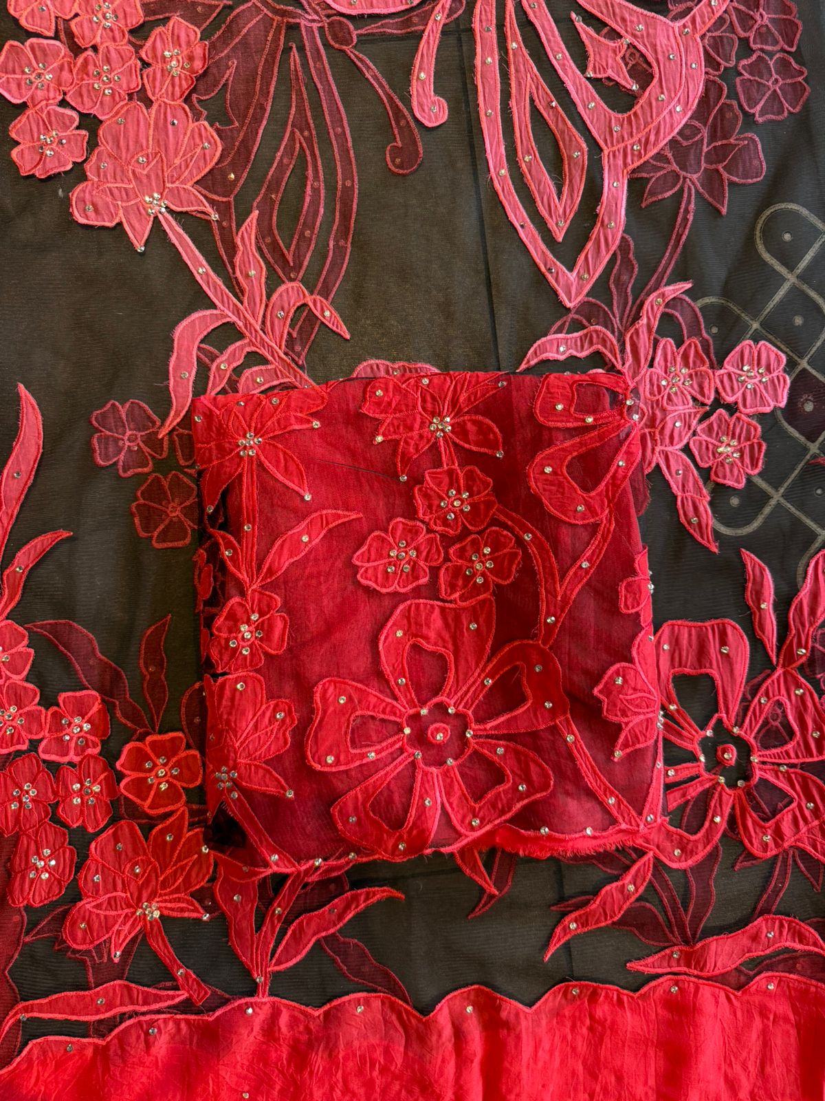 Ombré shaded Organza unstitched Shirt