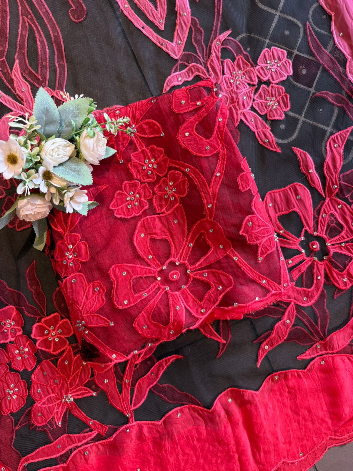 Ombré shaded Organza unstitched Shirt