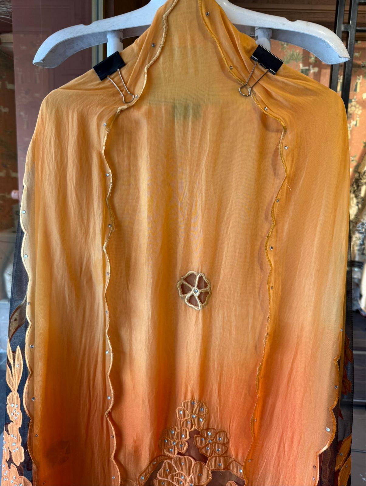 Ombré shaded Organza unstitched Shirt