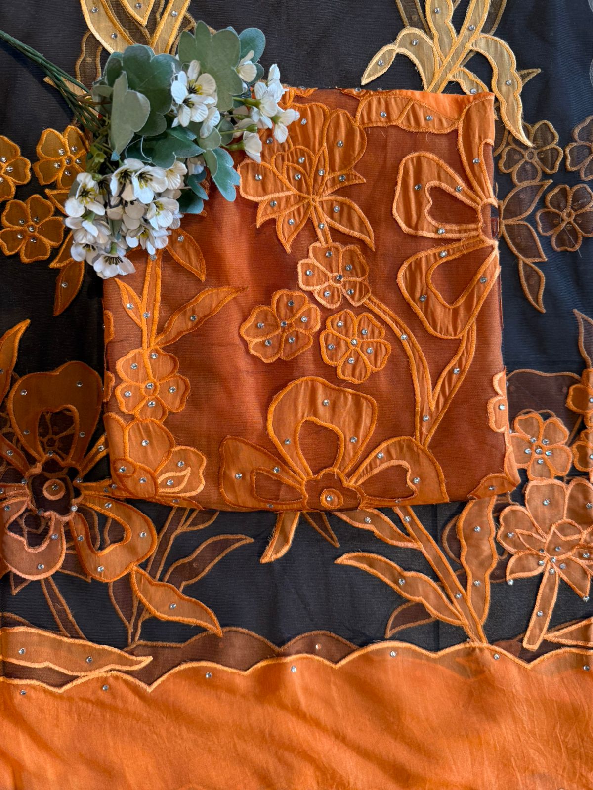 Ombré shaded Organza unstitched Shirt