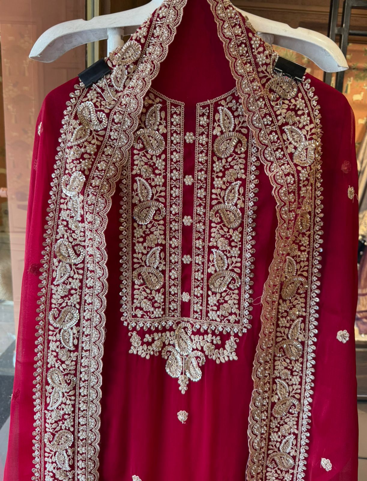 Traditional embroidered Unstitched suit