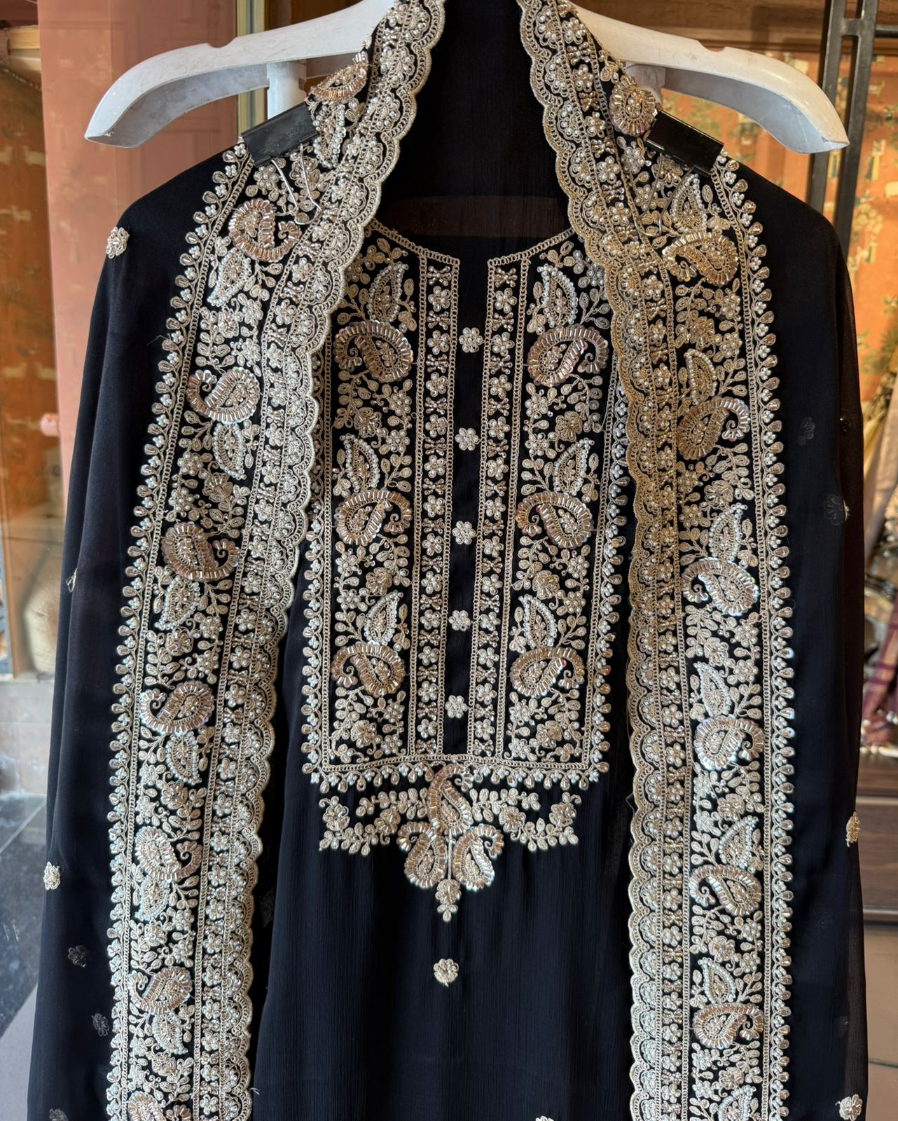 Traditional embroidered Unstitched suit