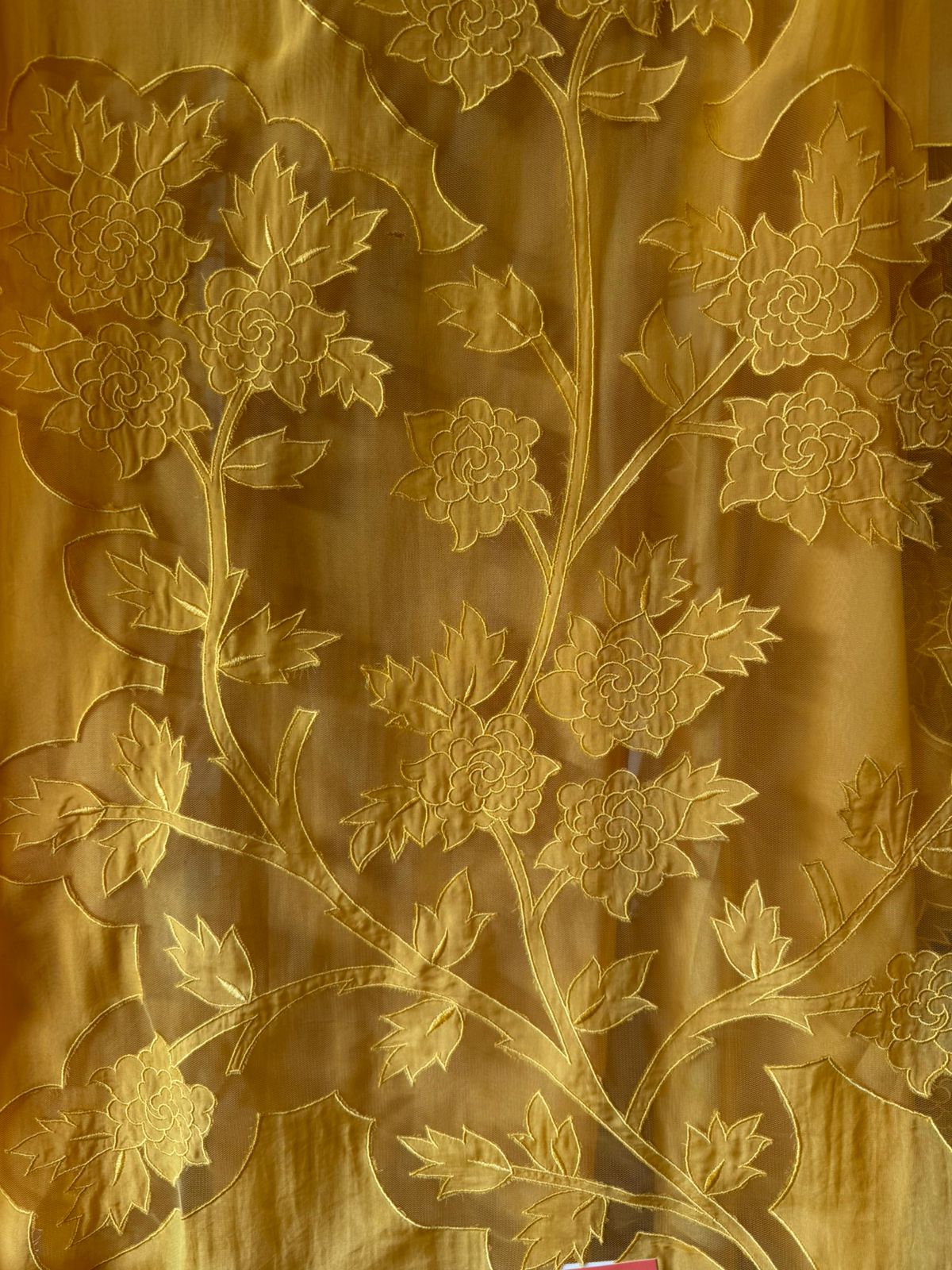 Soft organza unstitched Kurta