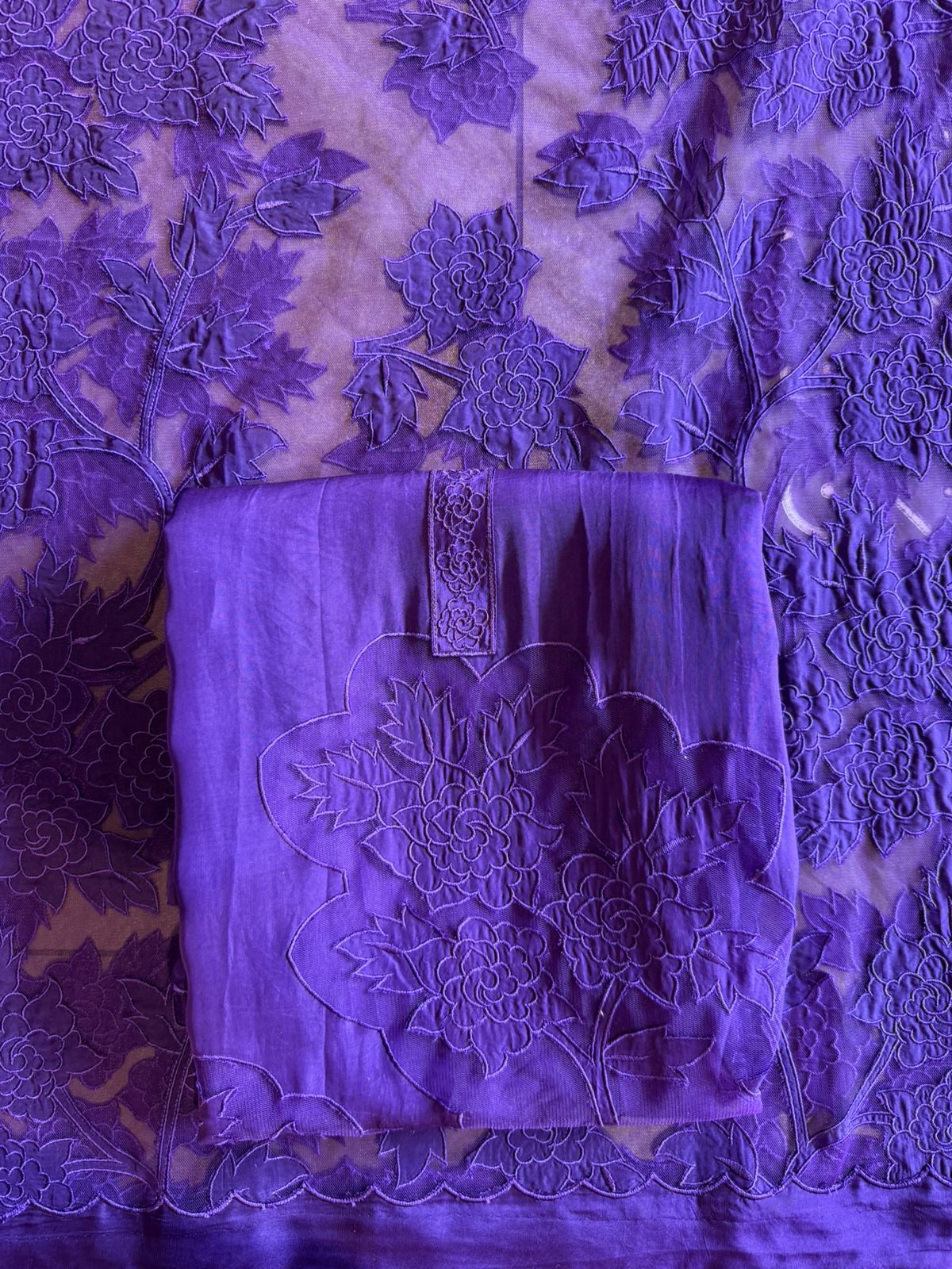 Soft organza unstitched Kurta