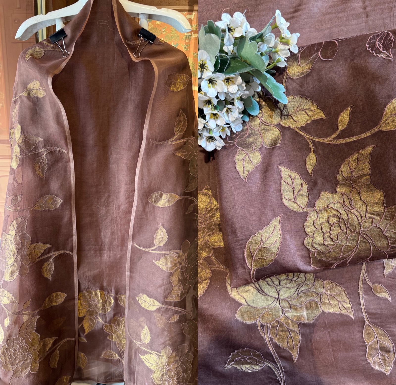 Pure Banarsi organza Shirt