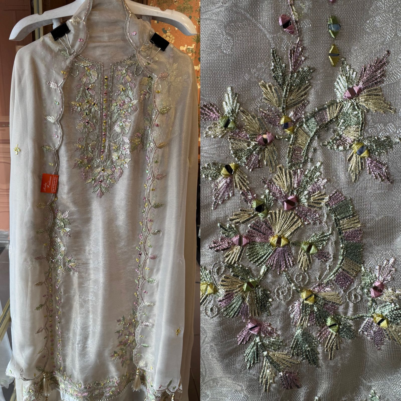 Long straight Unstitched Suit