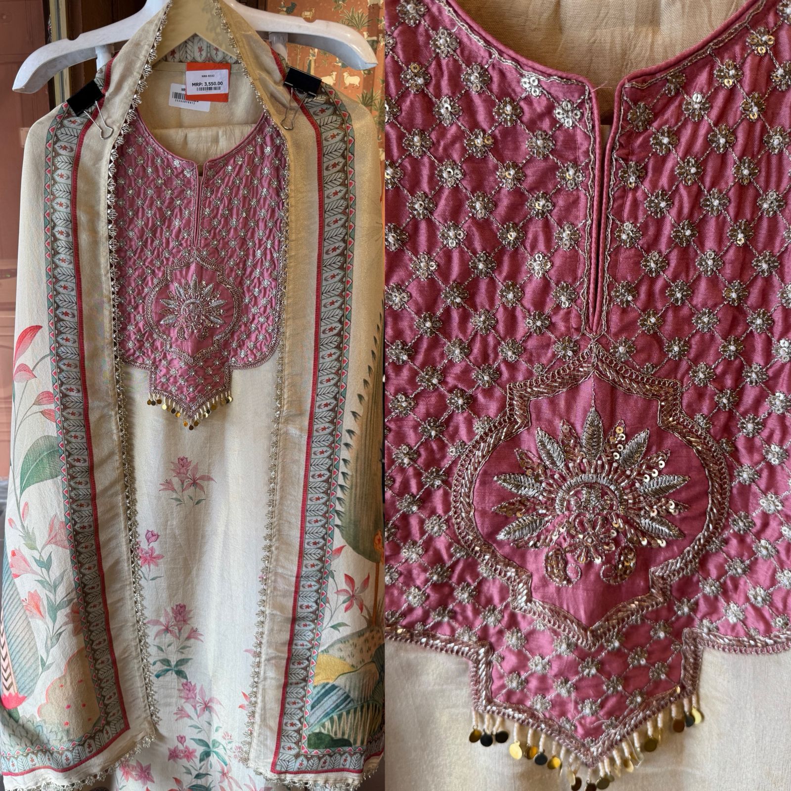 Soft shimmer tissue suit